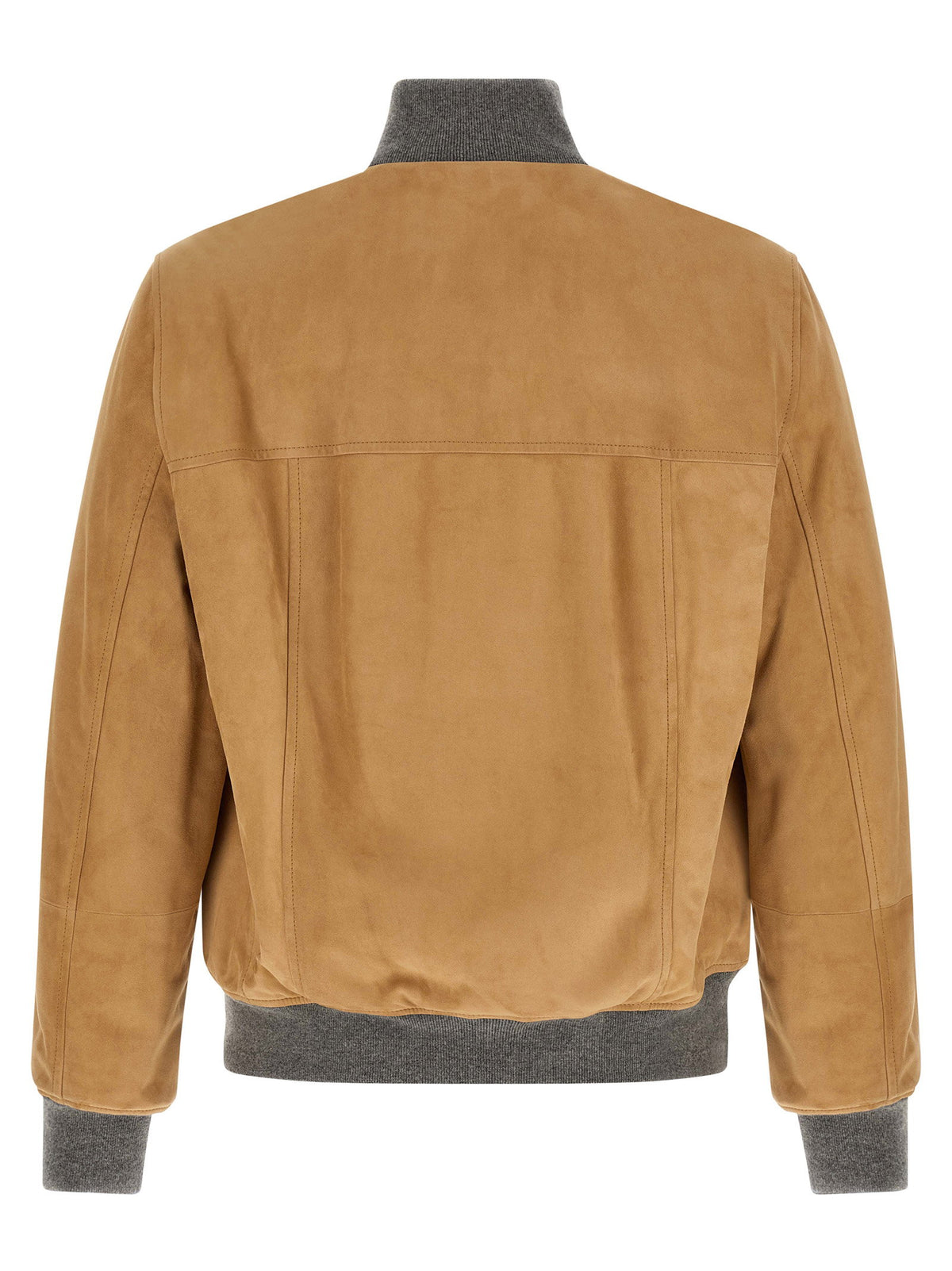 Brunello Cucinelli Padded Suede Bomber Jacket