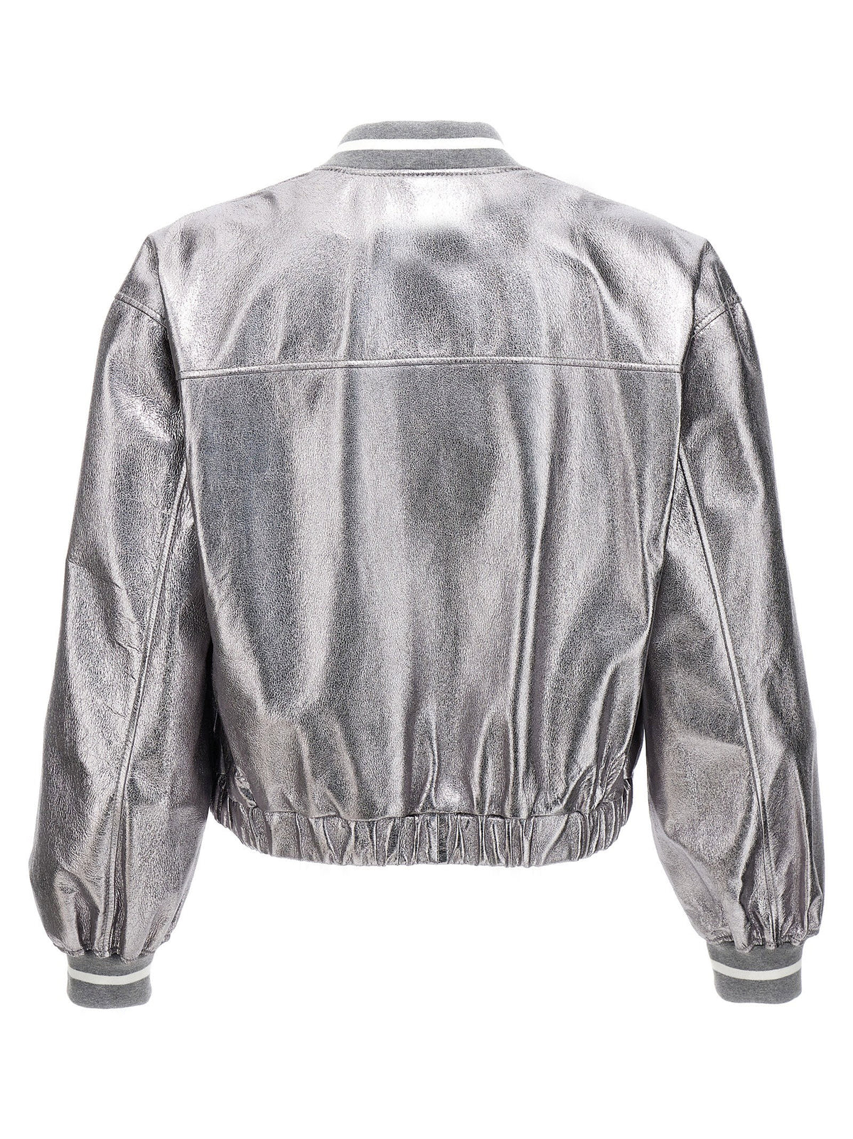 Brunello Cucinelli Laminated Leather Bomber Jacket