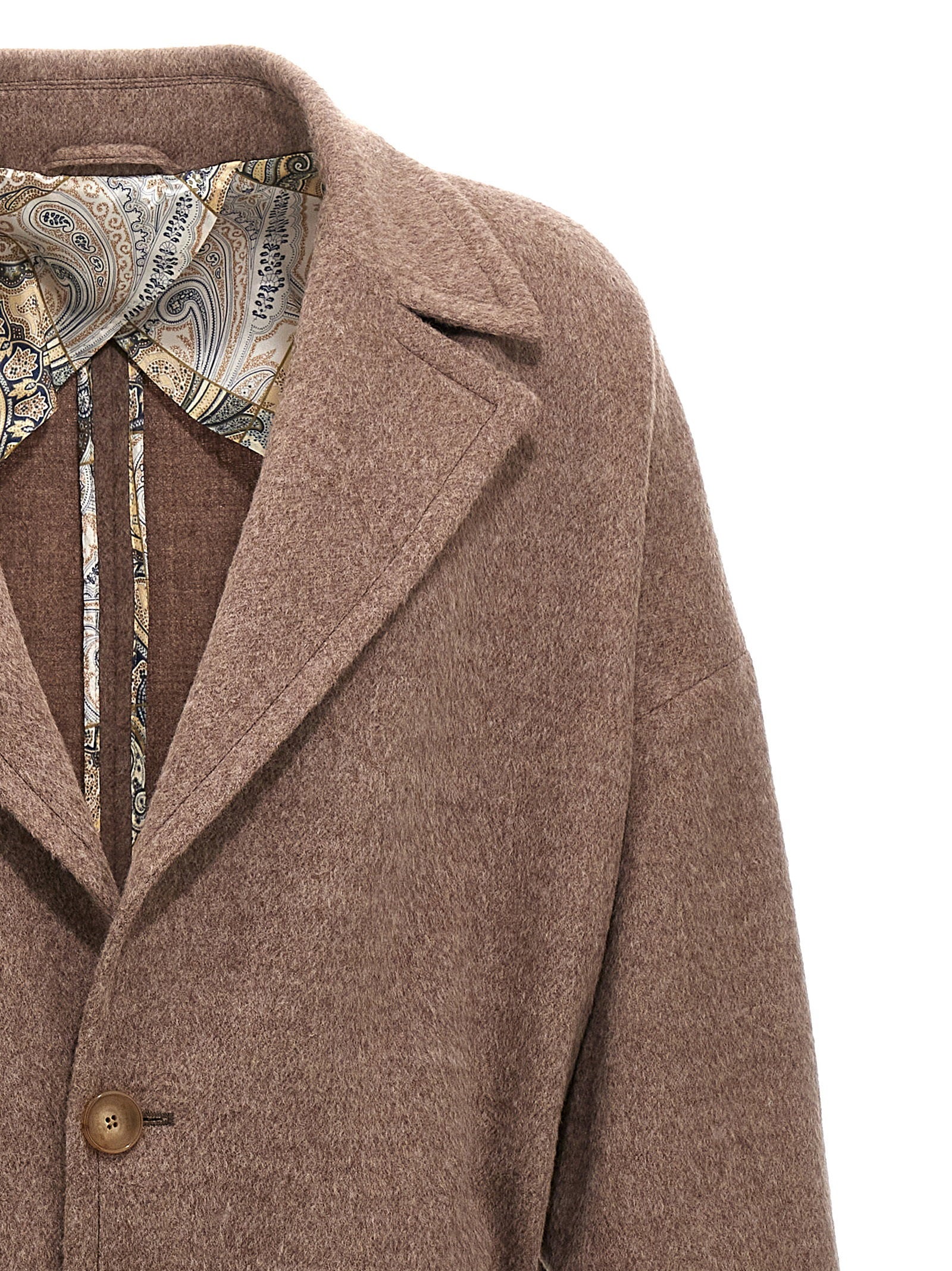 Etro Single-breasted Wool Coat