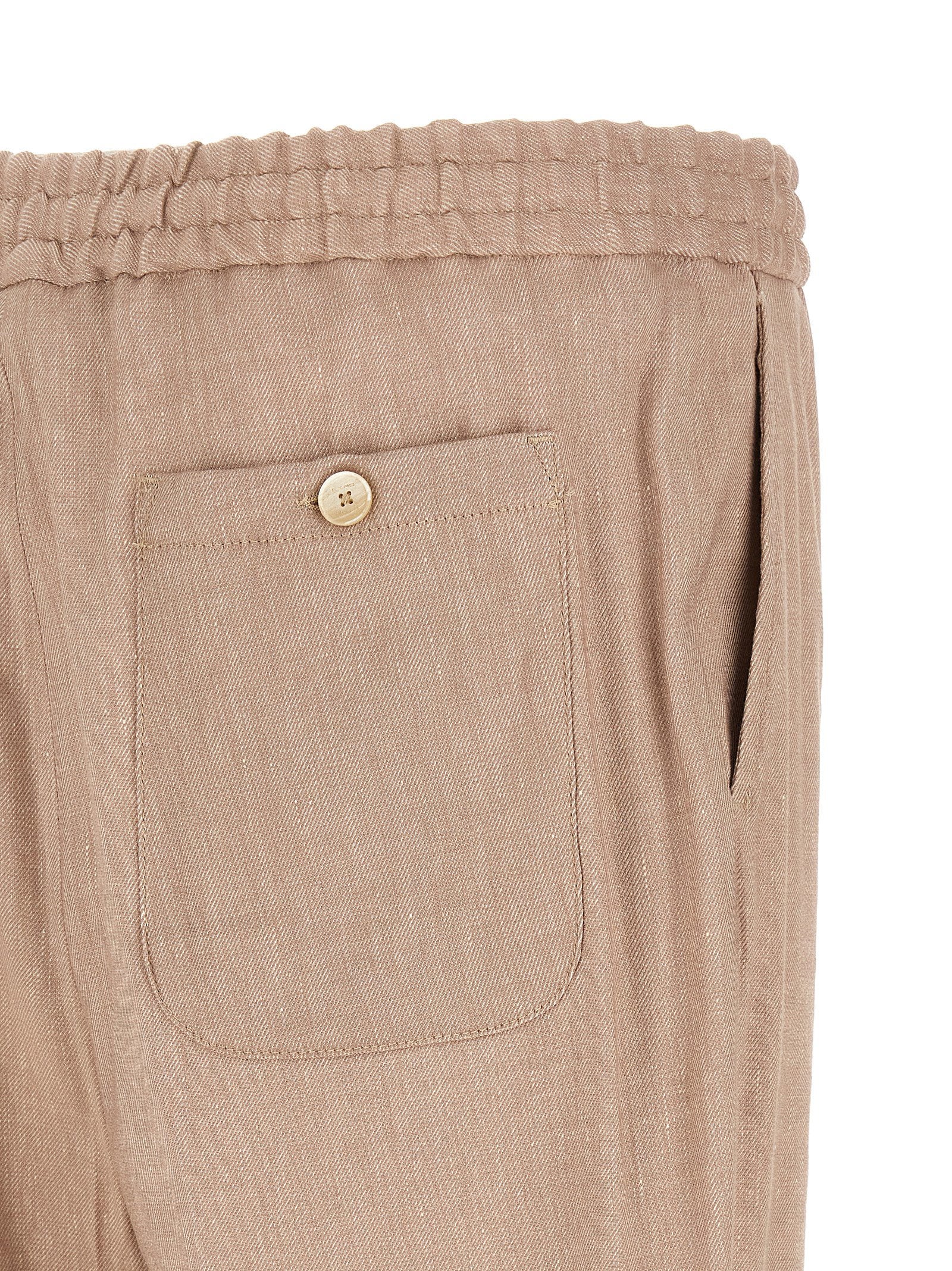 Etro Flamed Linen Joggers