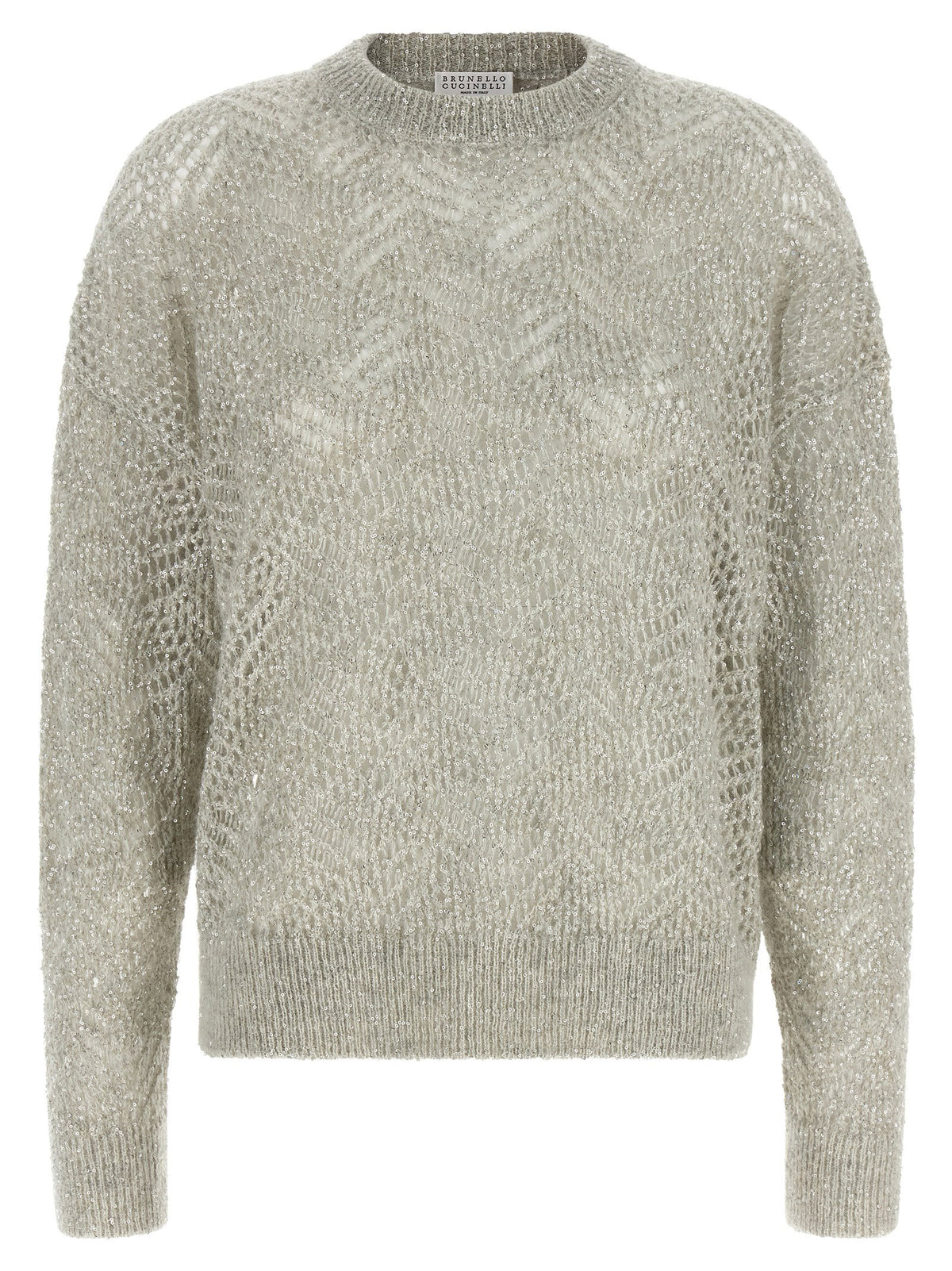 Brunello Cucinelli Dazzling Abstract Leaf Sweater