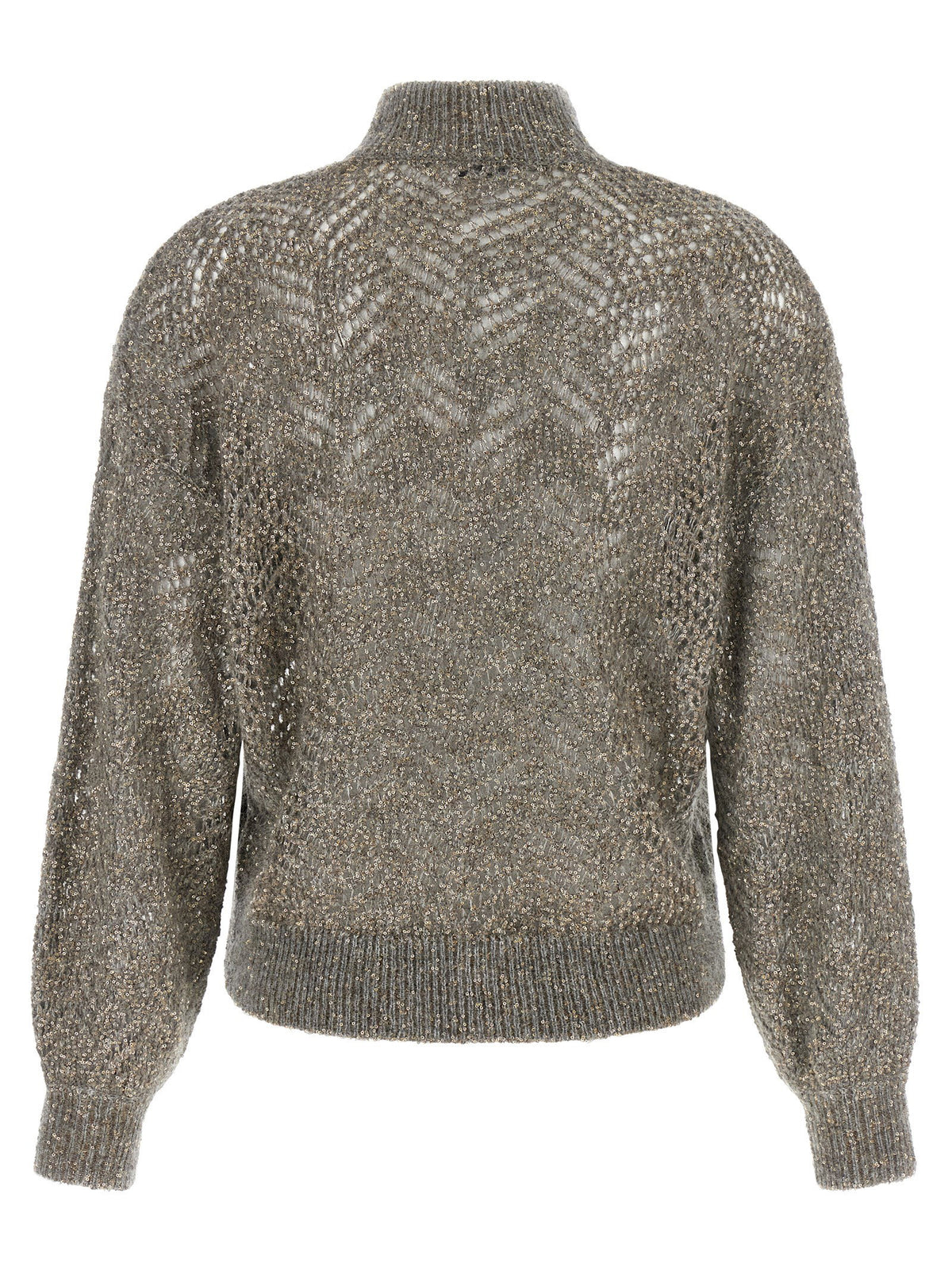 Brunello Cucinelli Dazzling Abstract Leaf Sweater