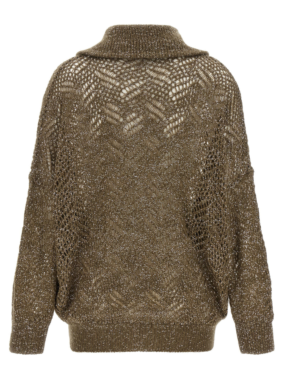 Brunello Cucinelli Dazzling Abstract Leaf Cardigan