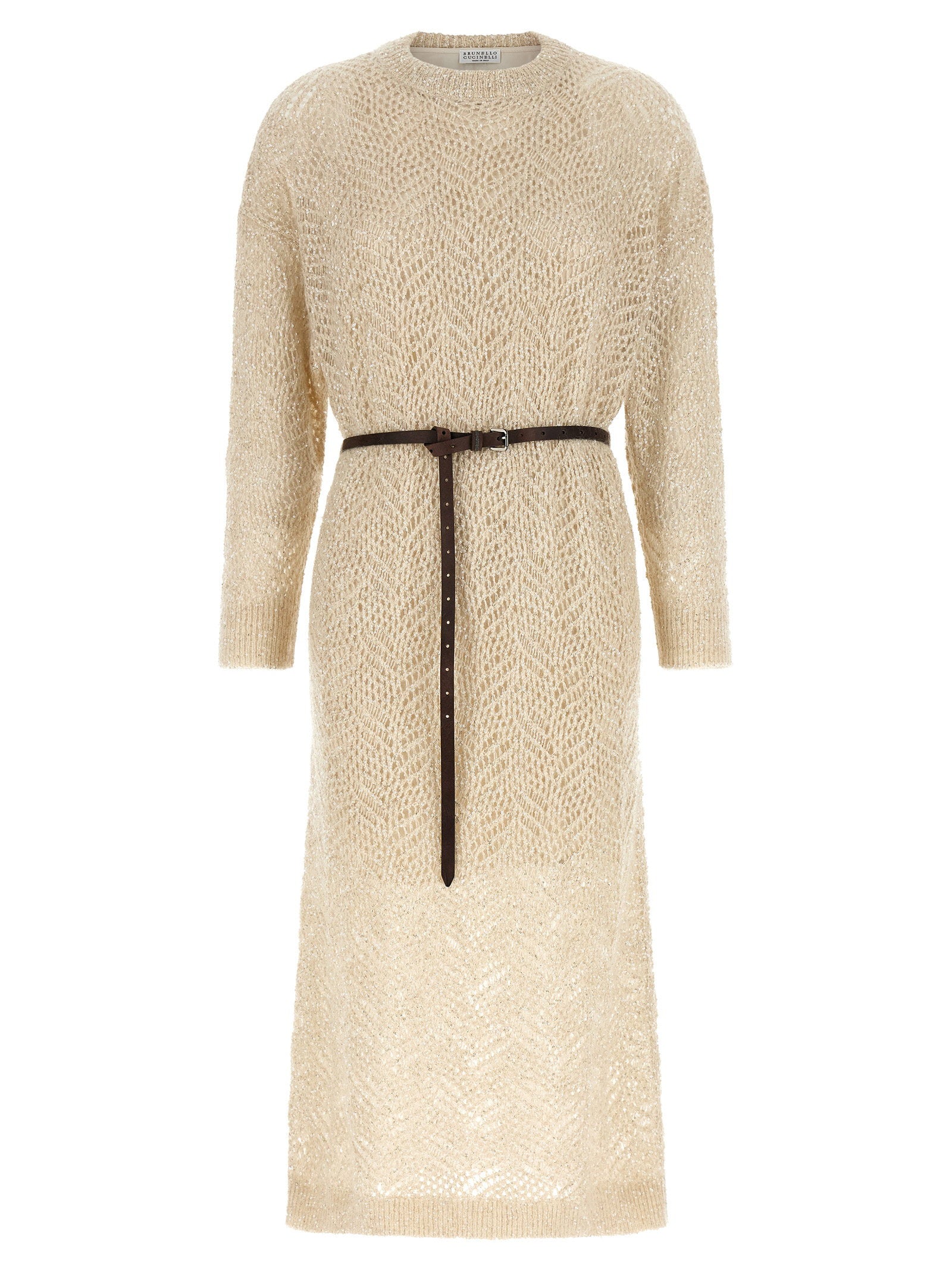Brunello Cucinelli Dazzling Abstact Leaf Dress