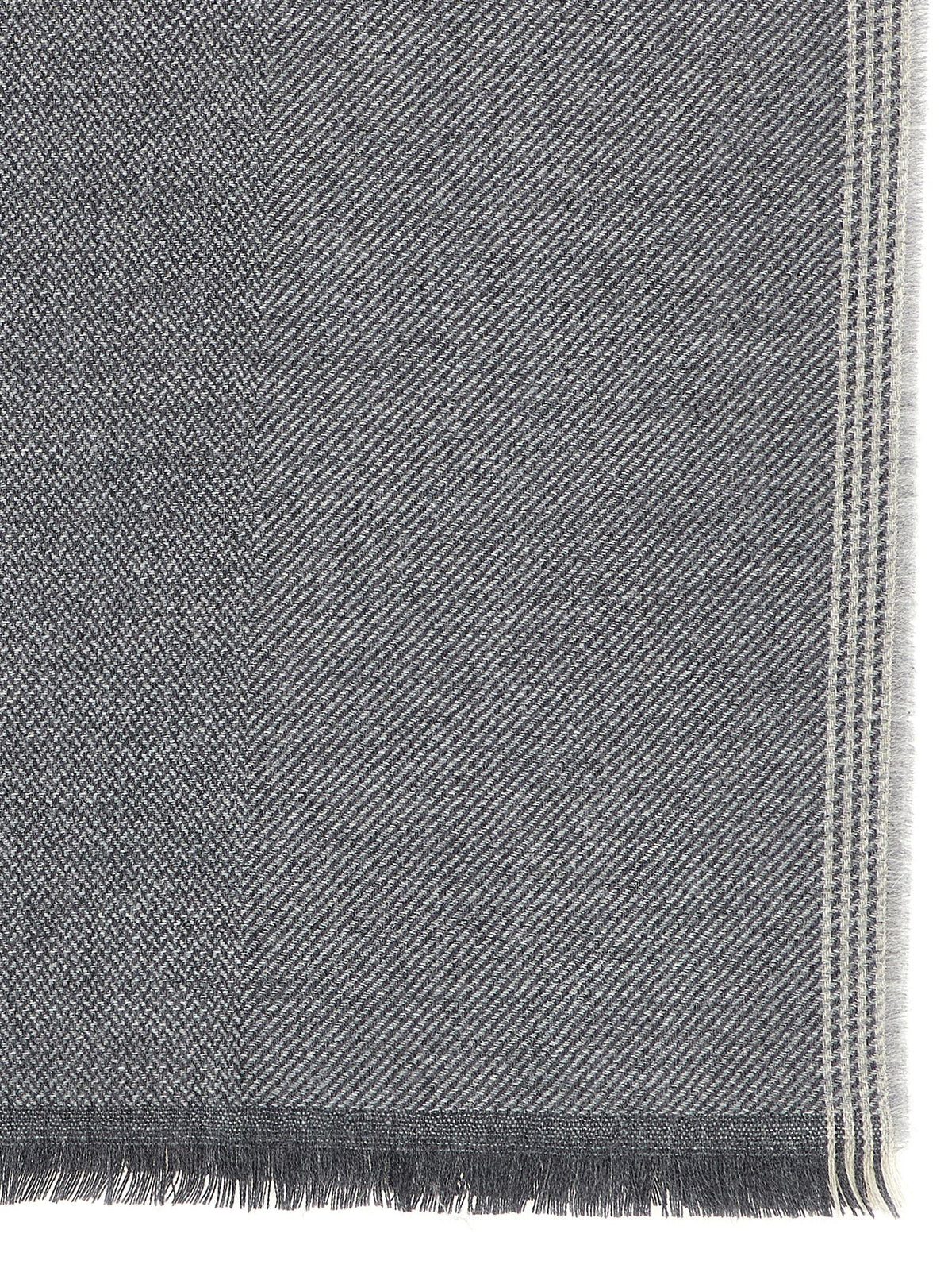 Brunello Cucinelli Diagonal Wool And Cashmere Scarf