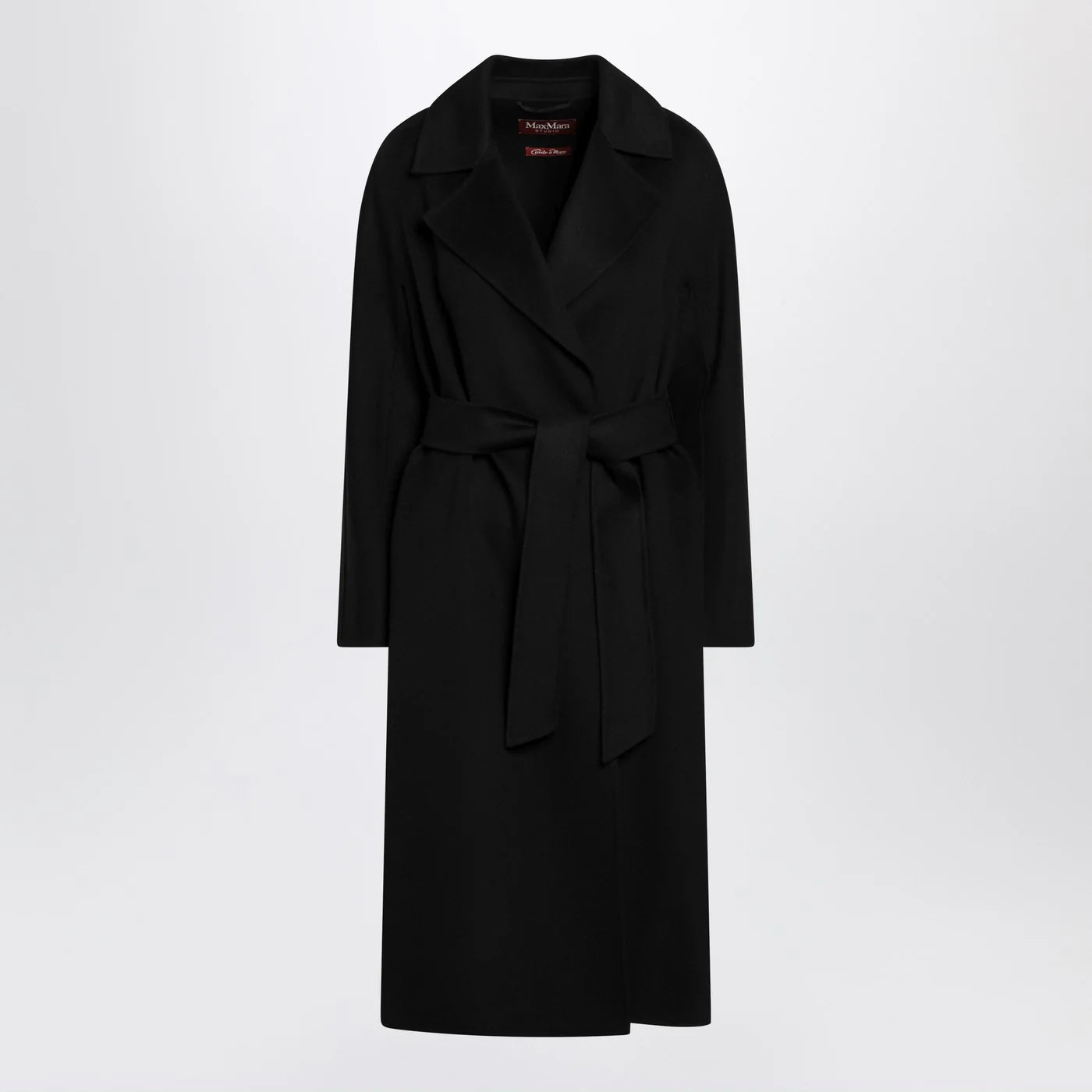 Max Mara Studio Black coat with belt
