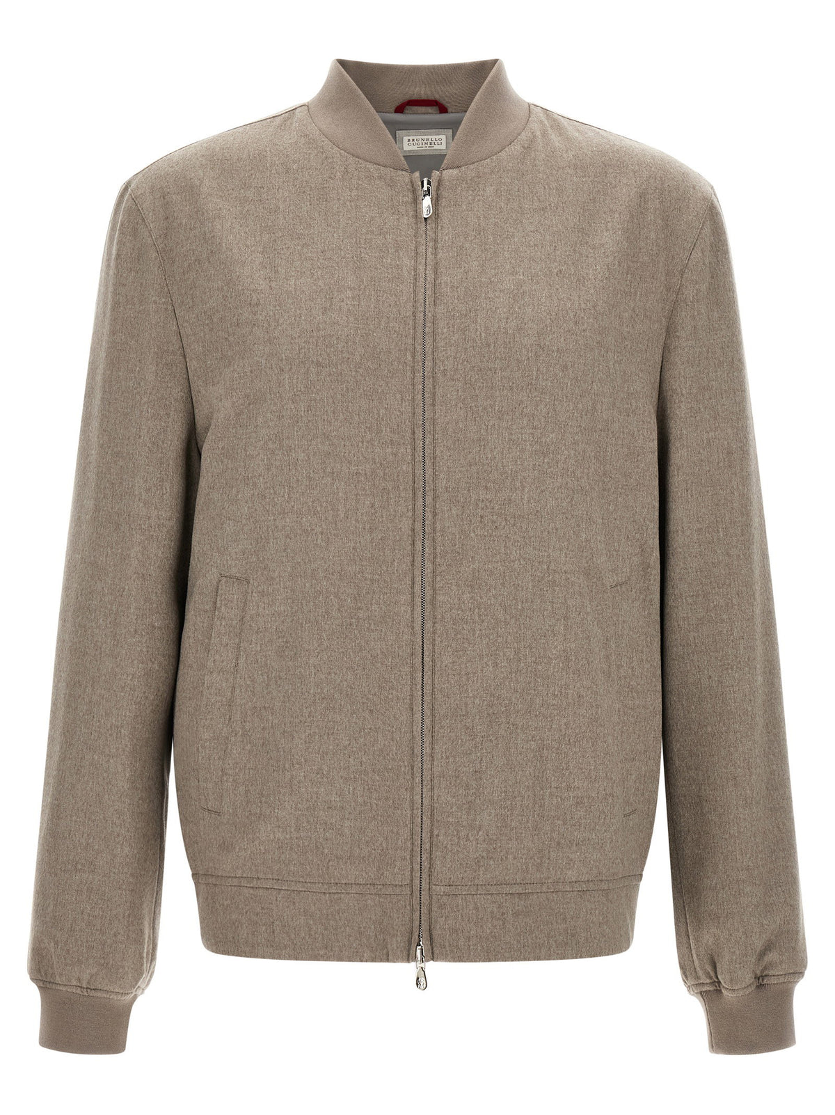 Brunello Cucinelli Light Flannel Bomber Jacket
