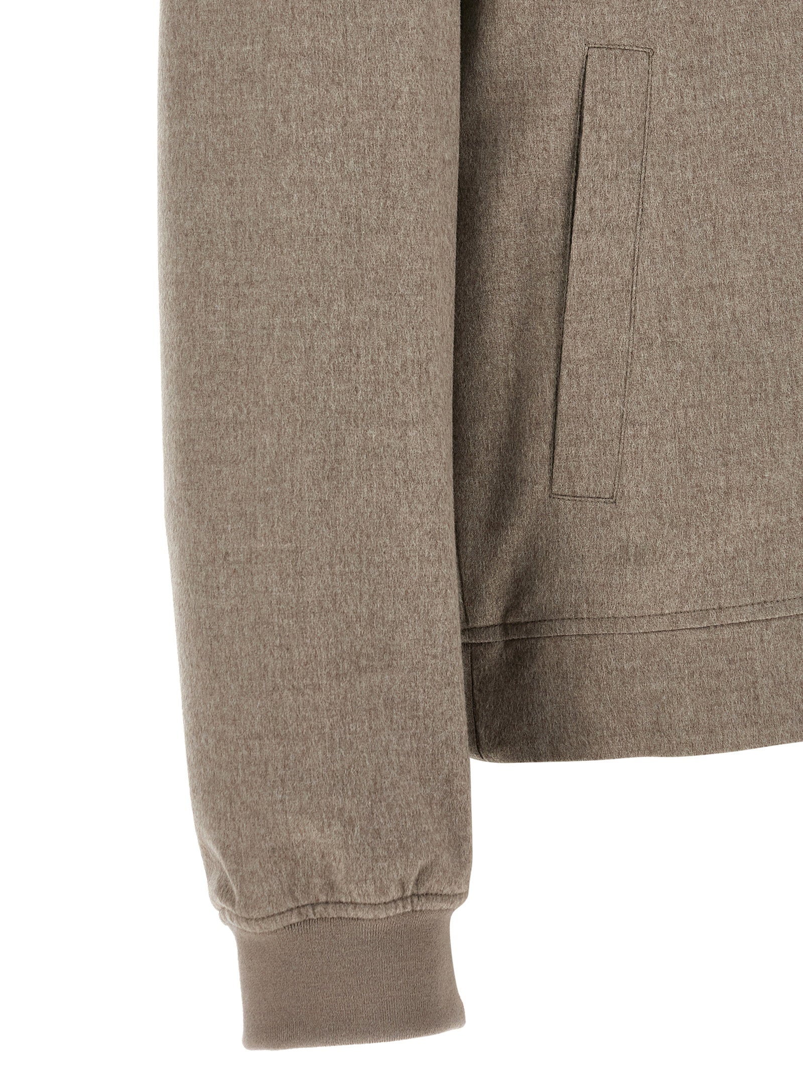 Brunello Cucinelli Light Flannel Bomber Jacket