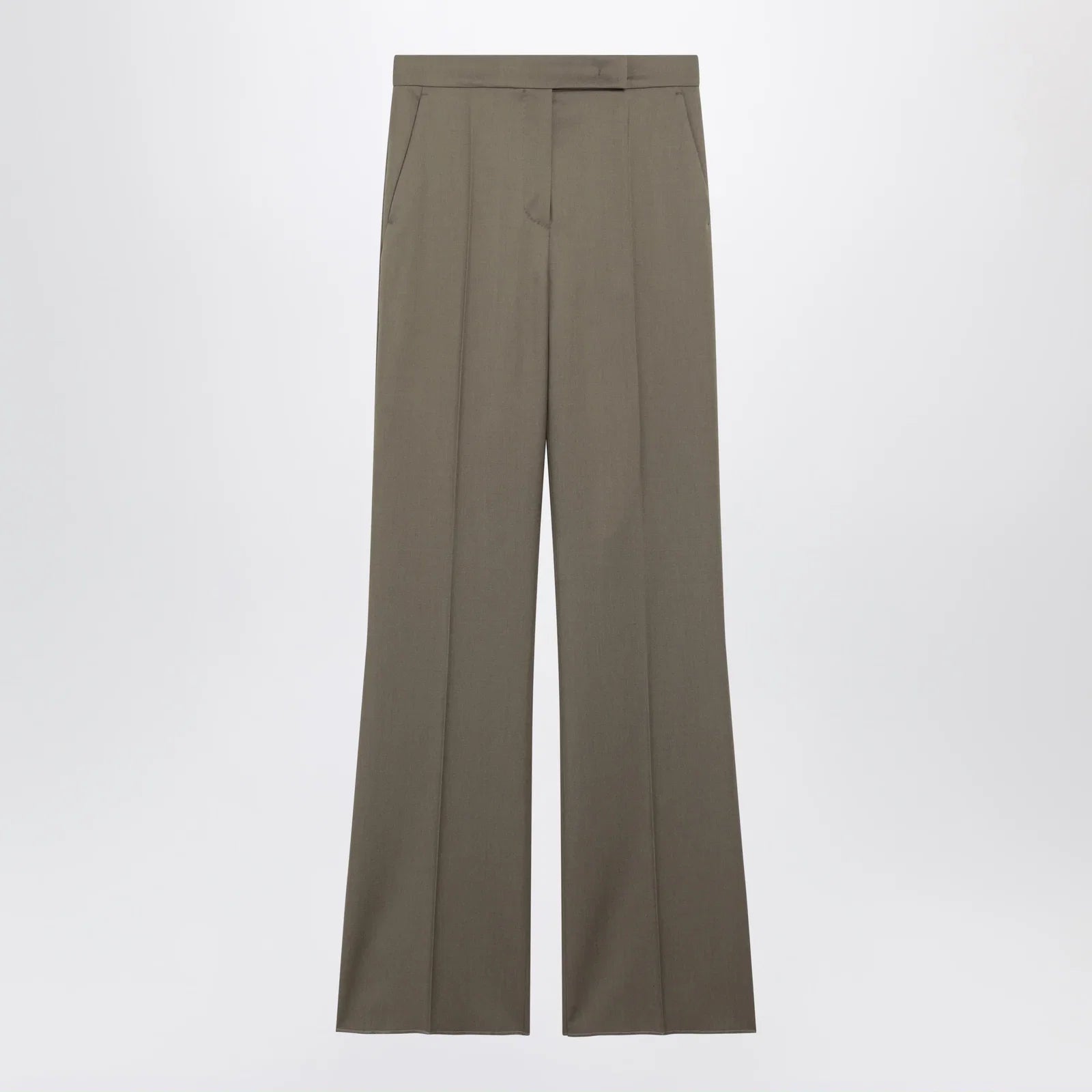 Max Mara Camel Wool Gabardine Trousers
