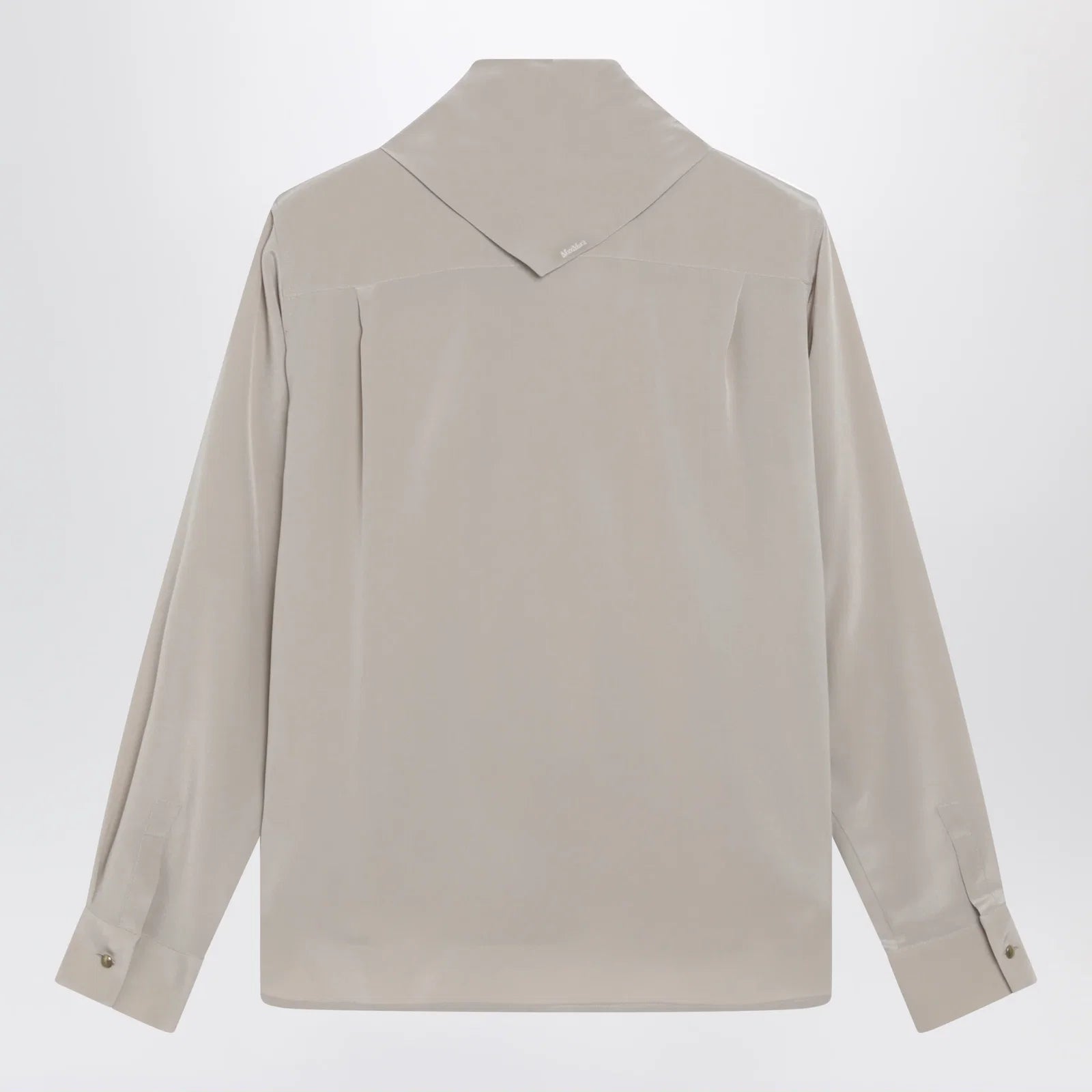Max Mara Rock beige silk blouse with scarf