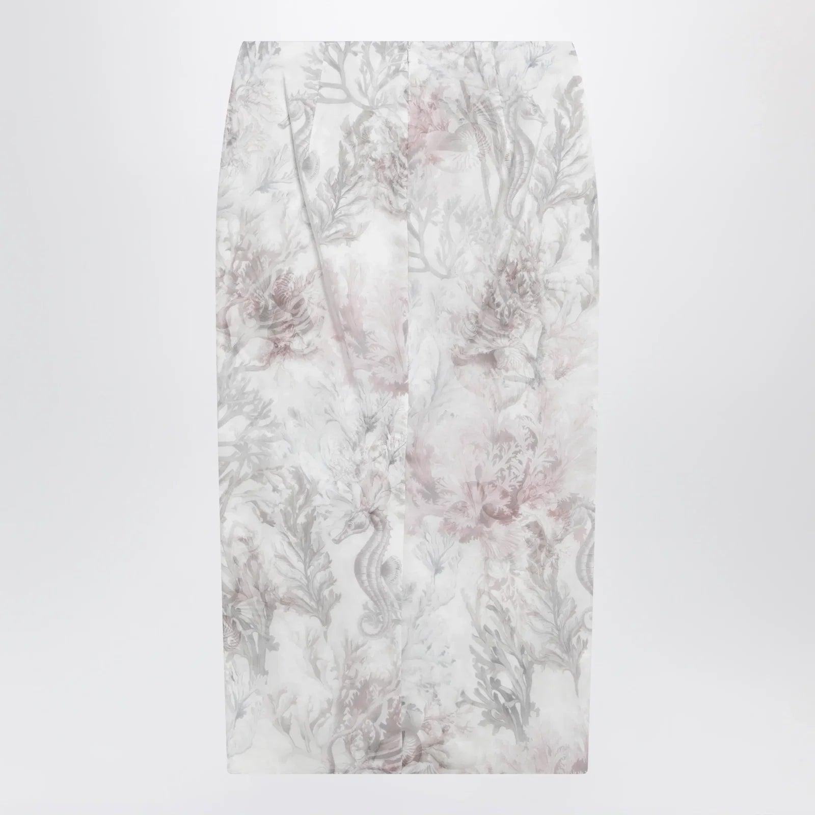 Max Mara Pencil skirt in printed gabardine and organza