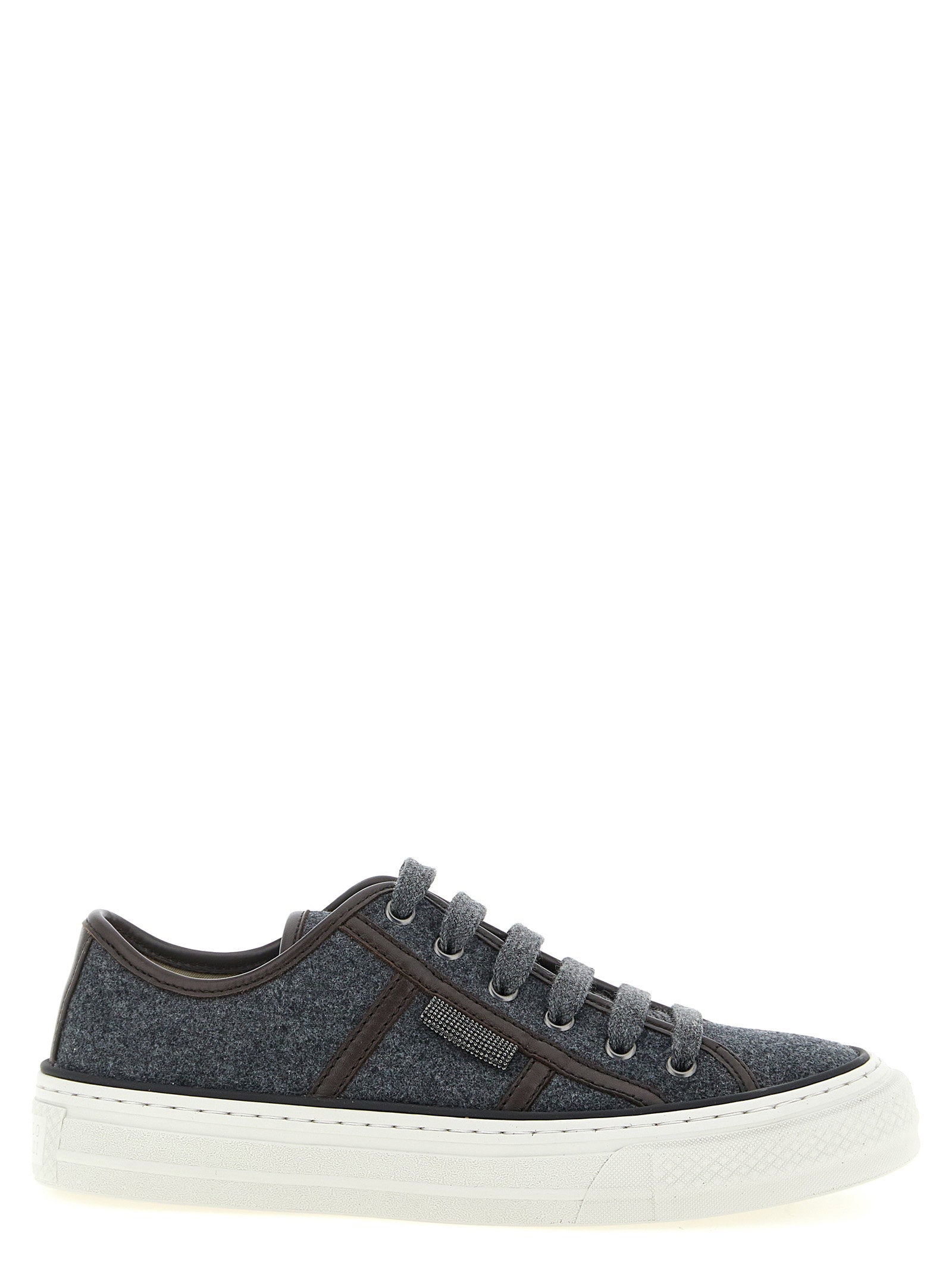 Brunello Cucinelli Shiny Tab Sneakers