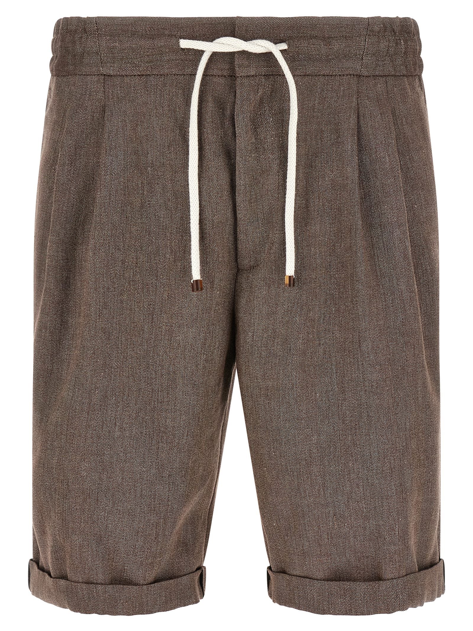 Brunello Cucinelli Linen And Wool Bermuda Shorts