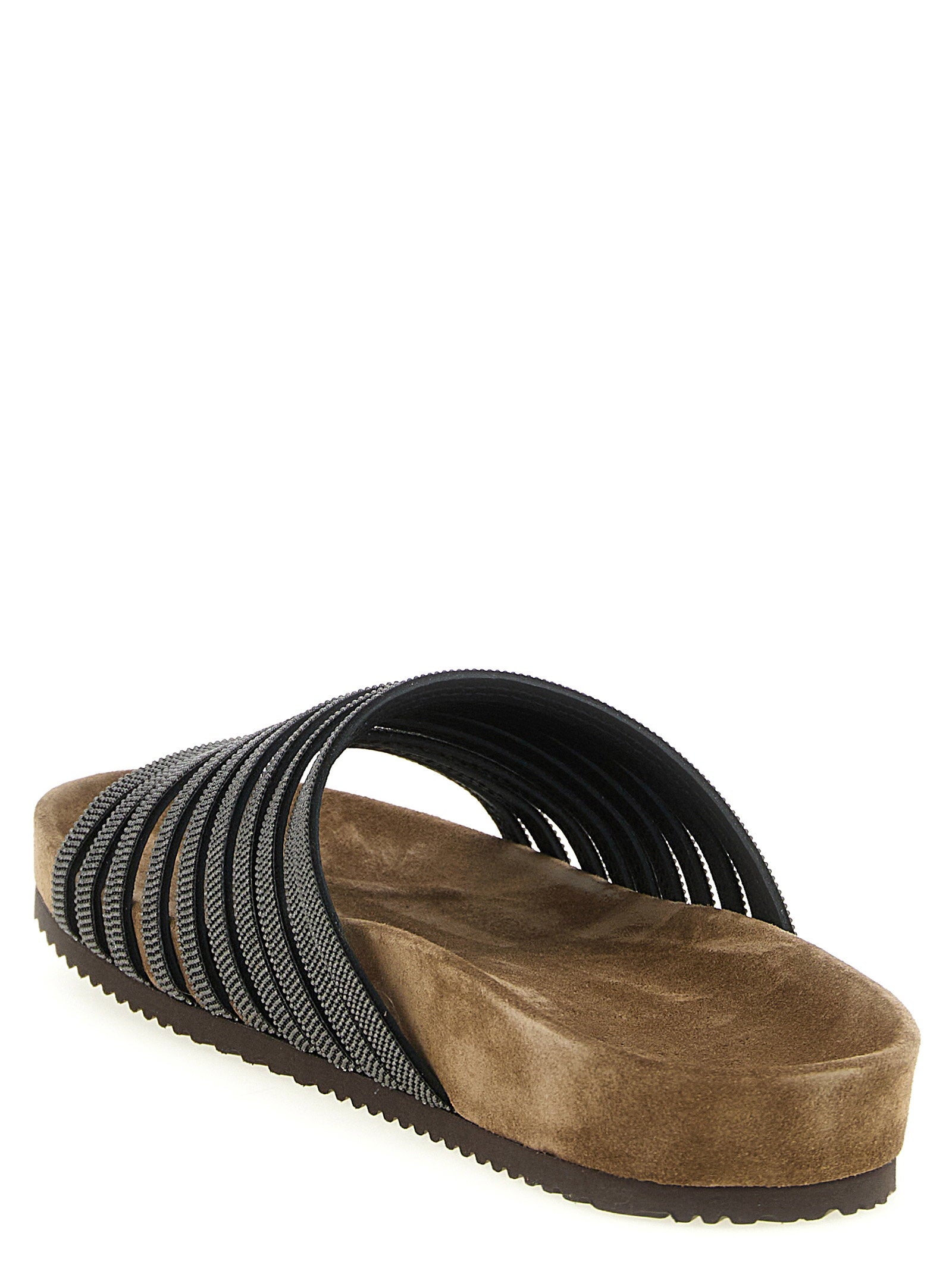 Brunello Cucinelli Precious Straps Slides