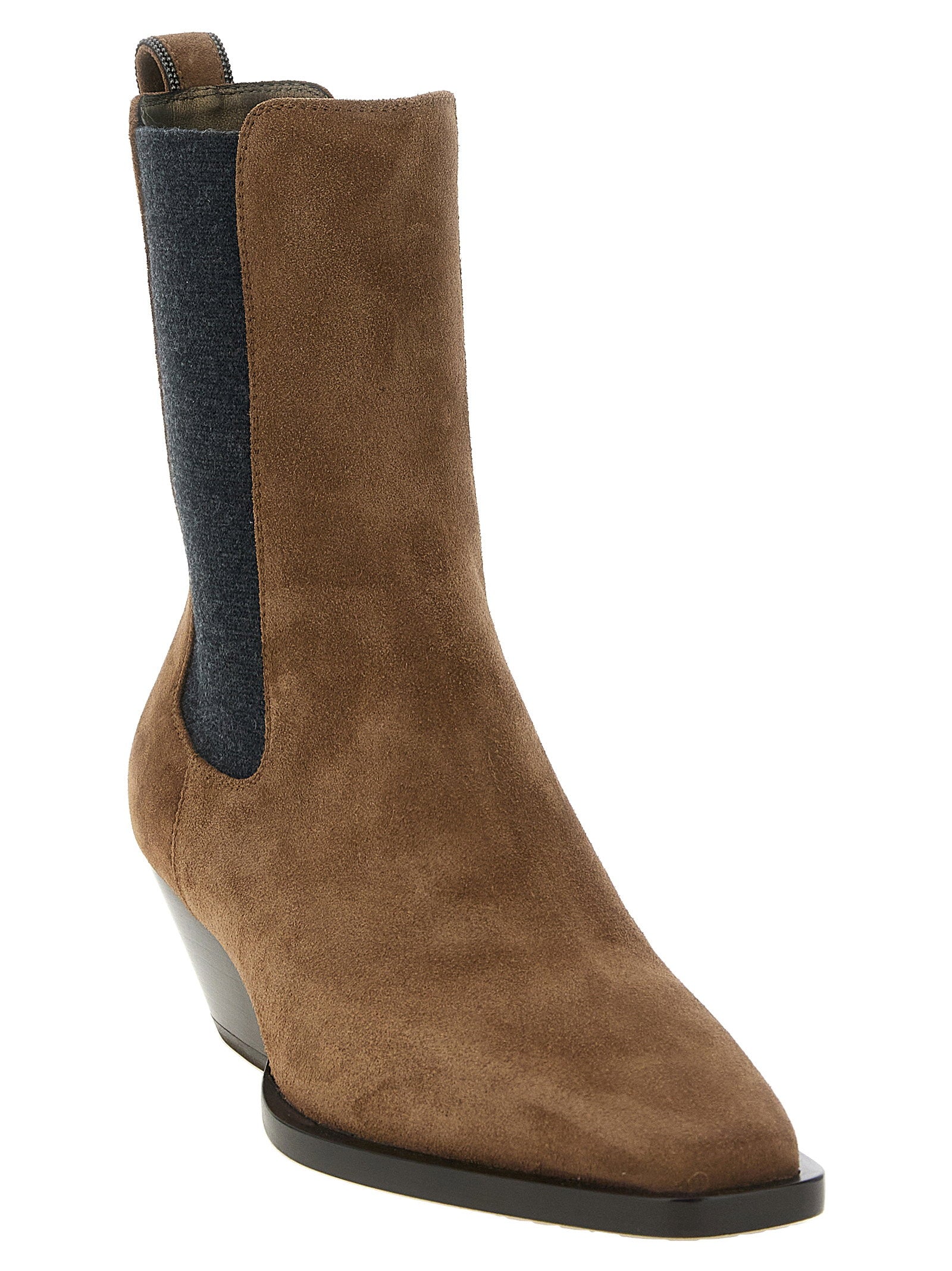 Brunello Cucinelli Precious Loop Detail Ankle Boots