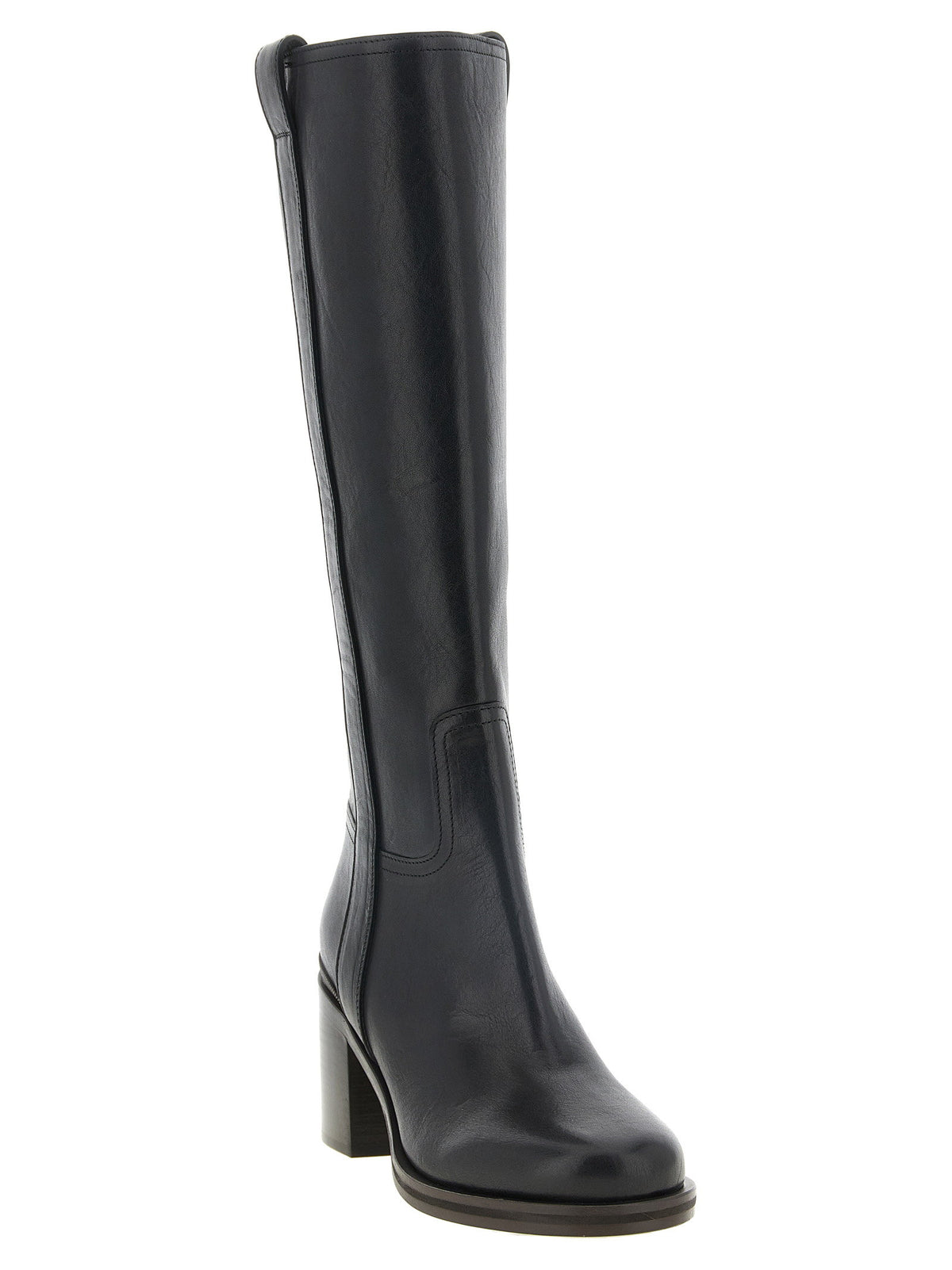 Brunello Cucinelli Black Riding Leather Boots