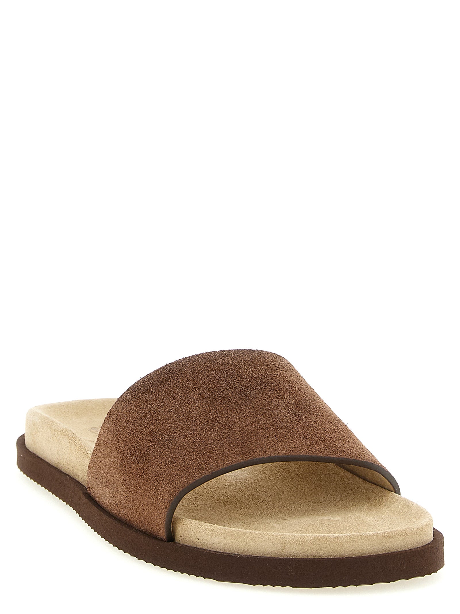 Brunello Cucinelli Suede Slides