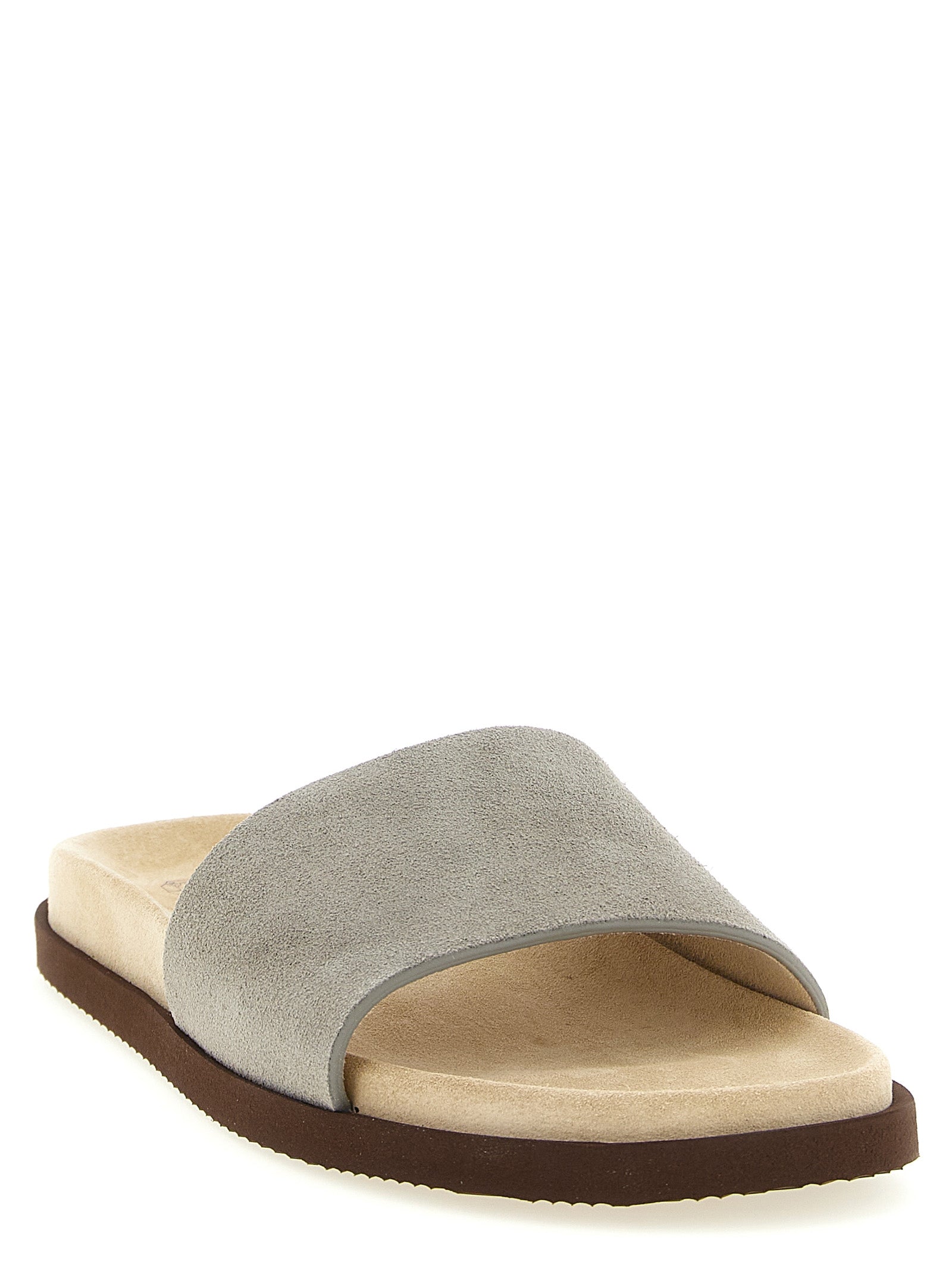 Brunello Cucinelli Suede Slides