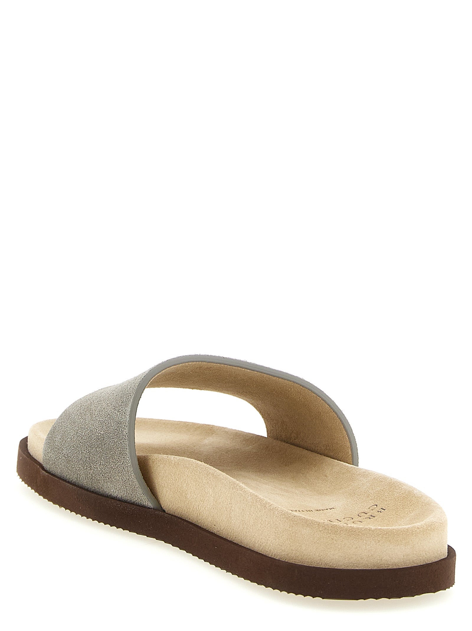 Brunello Cucinelli Suede Slides