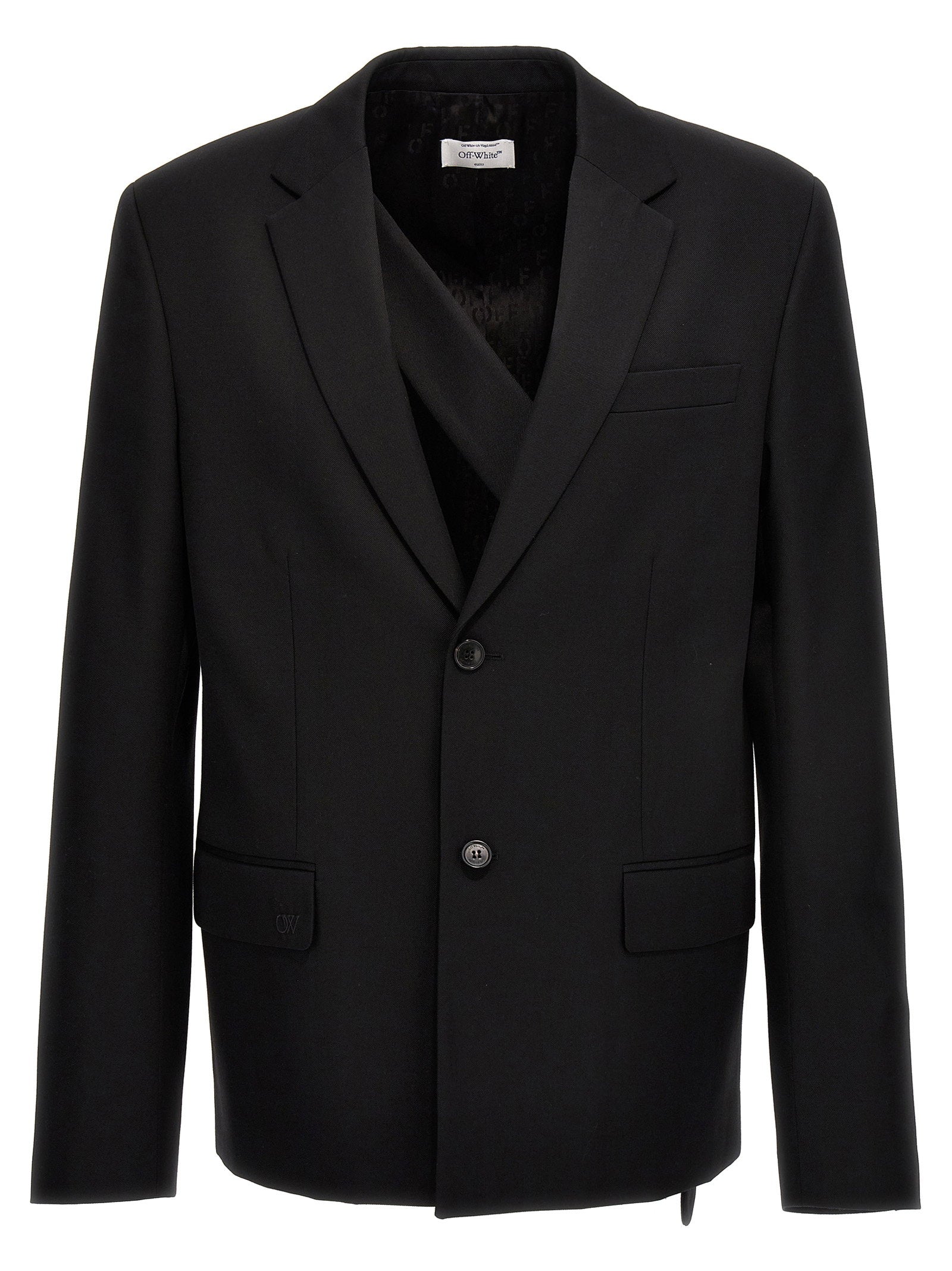 Off White Ow Embroidery Blazer