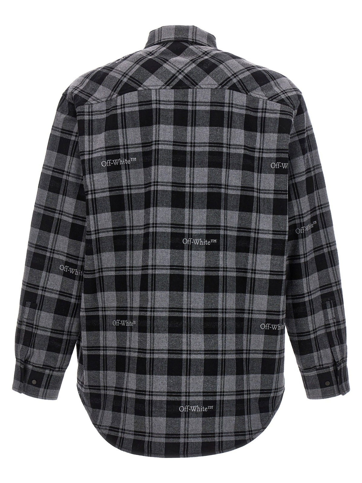 Off White Check Flannel Padded Jacket