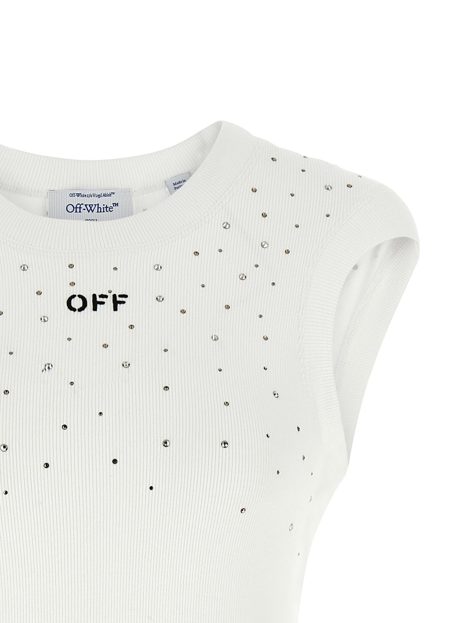 Off White Top Swarowski