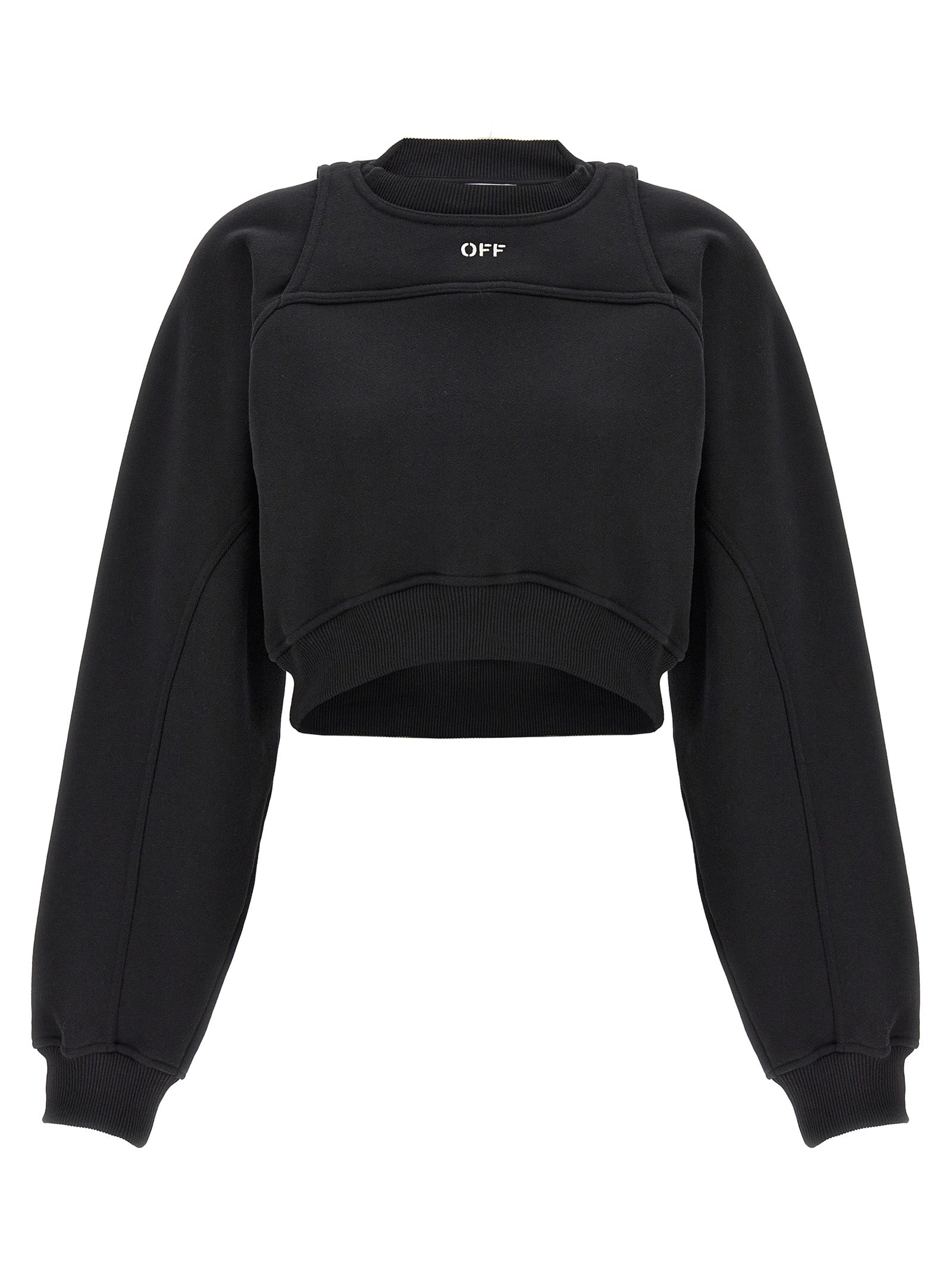 Off White Cropped Sweatshirt