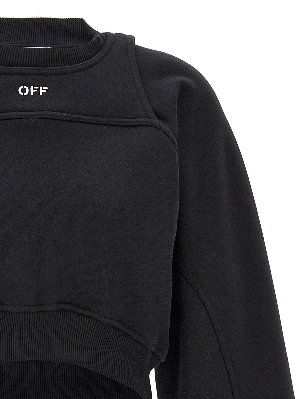 Off White Cropped Sweatshirt