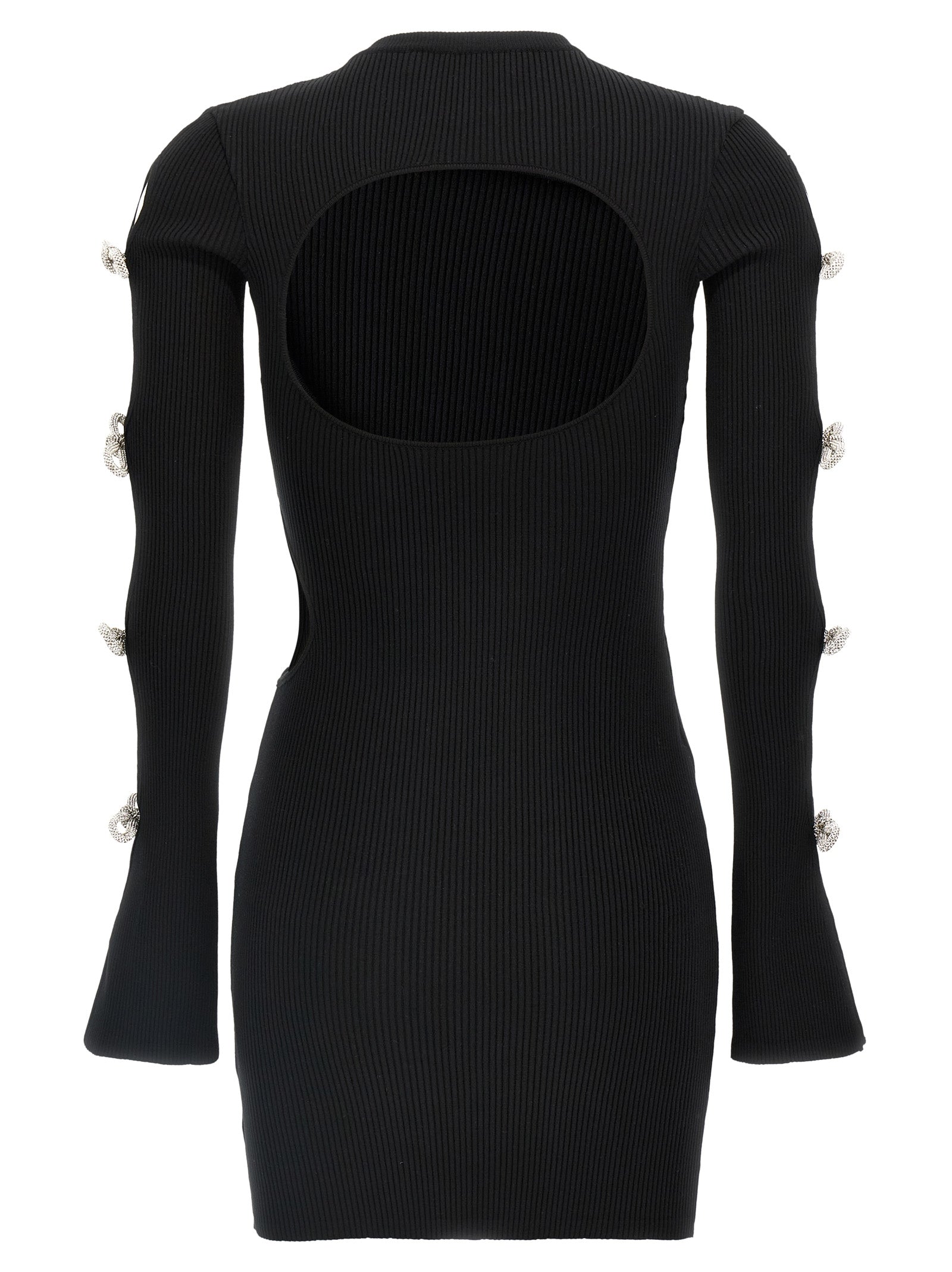 Mach & Mach Cut-out Crystal Bow Dress