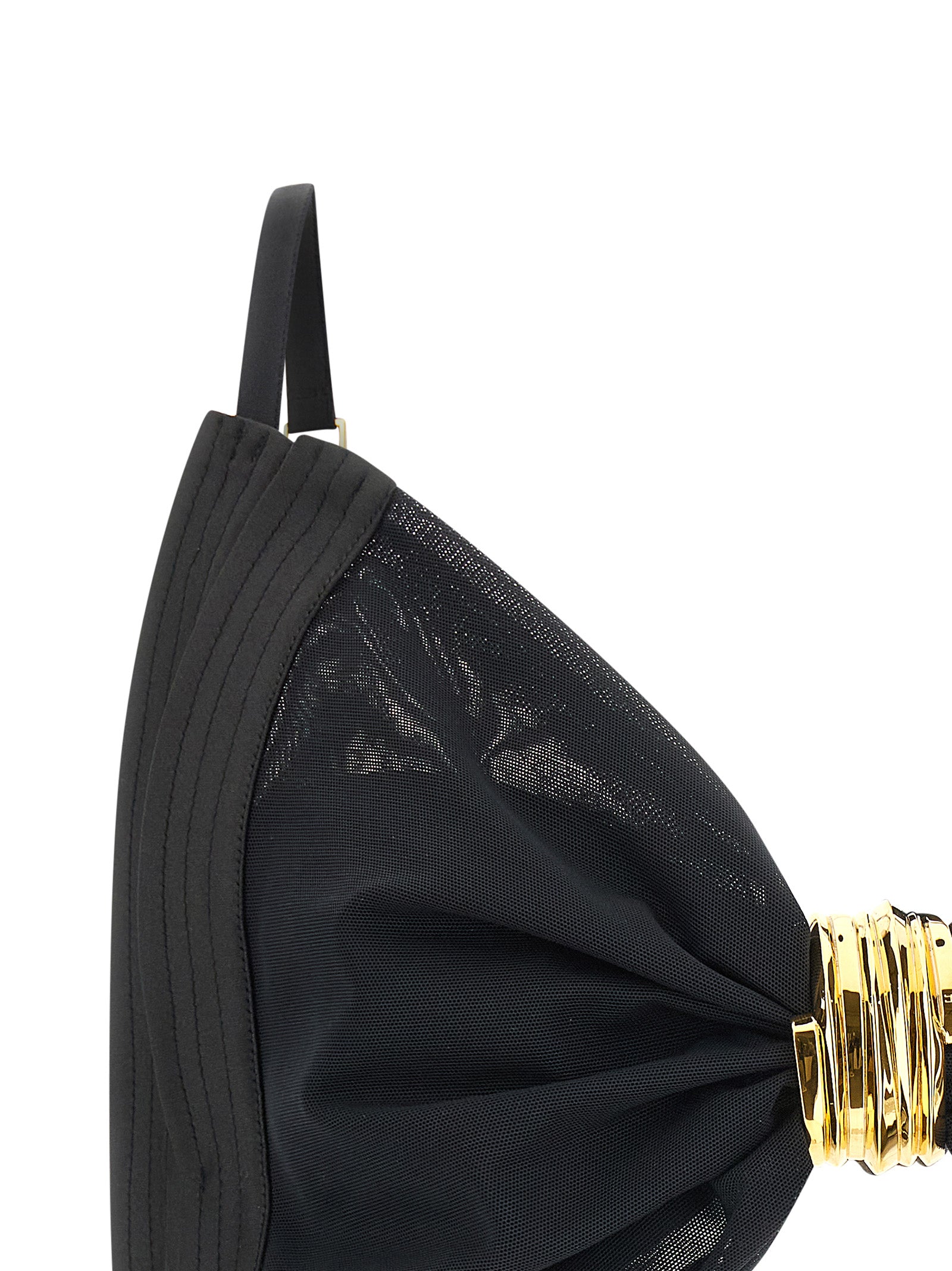Elisabetta Franchi Satin Bra And Tulle