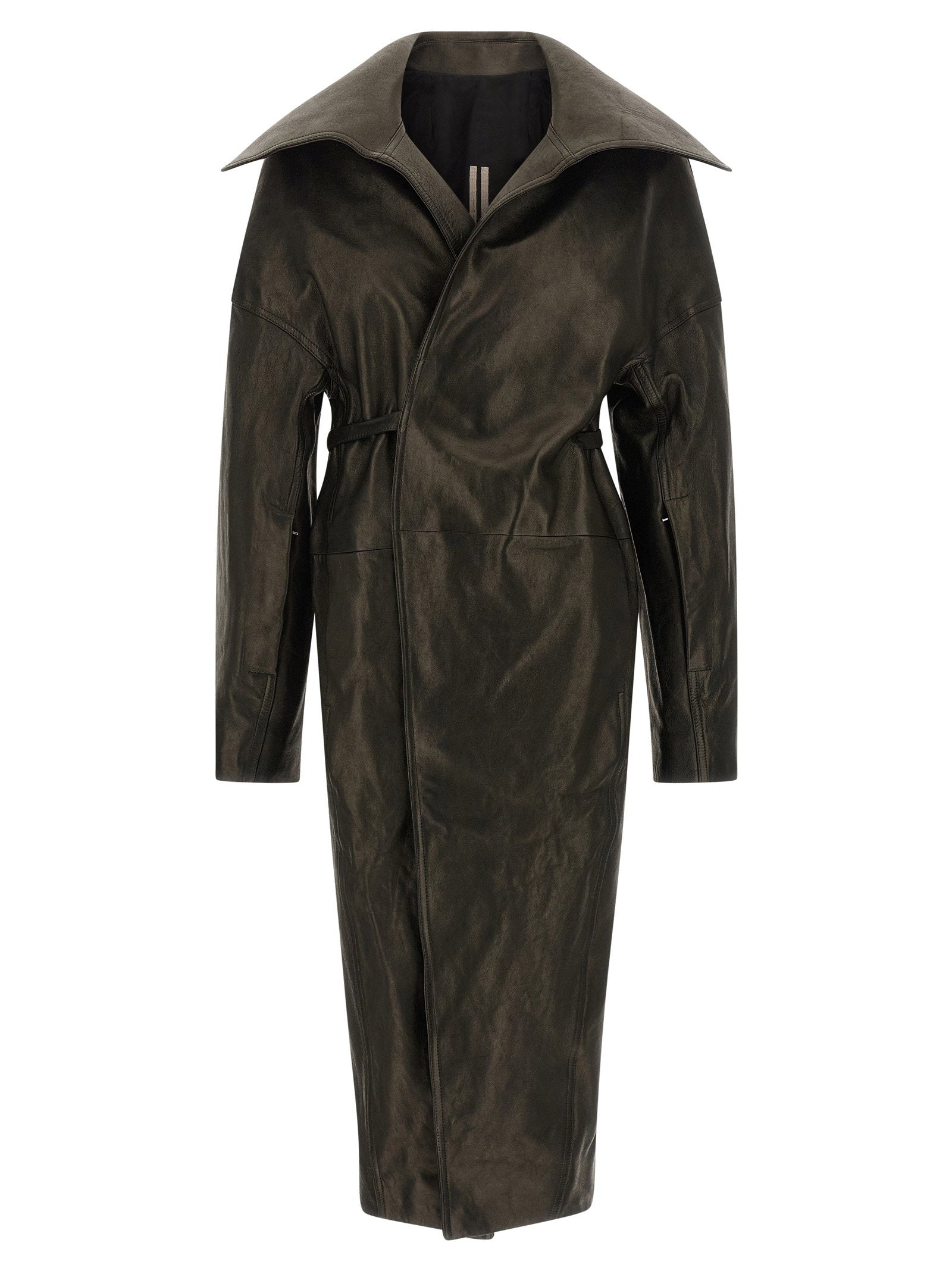Rick Owens Dracucollar Belted Coat