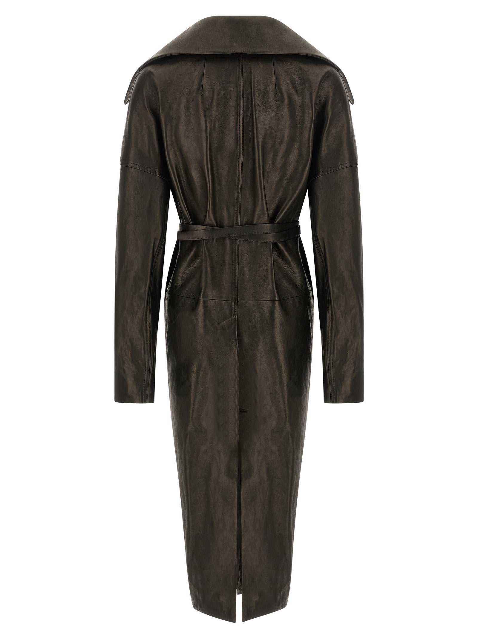 Rick Owens Dracucollar Belted Coat