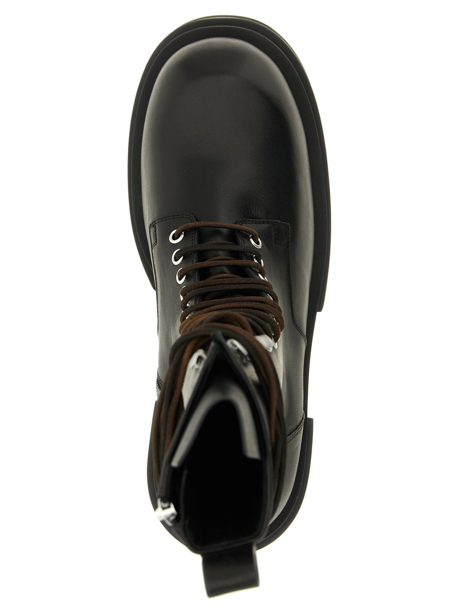 Rick Owens Lace Up Bogun Combat Boots