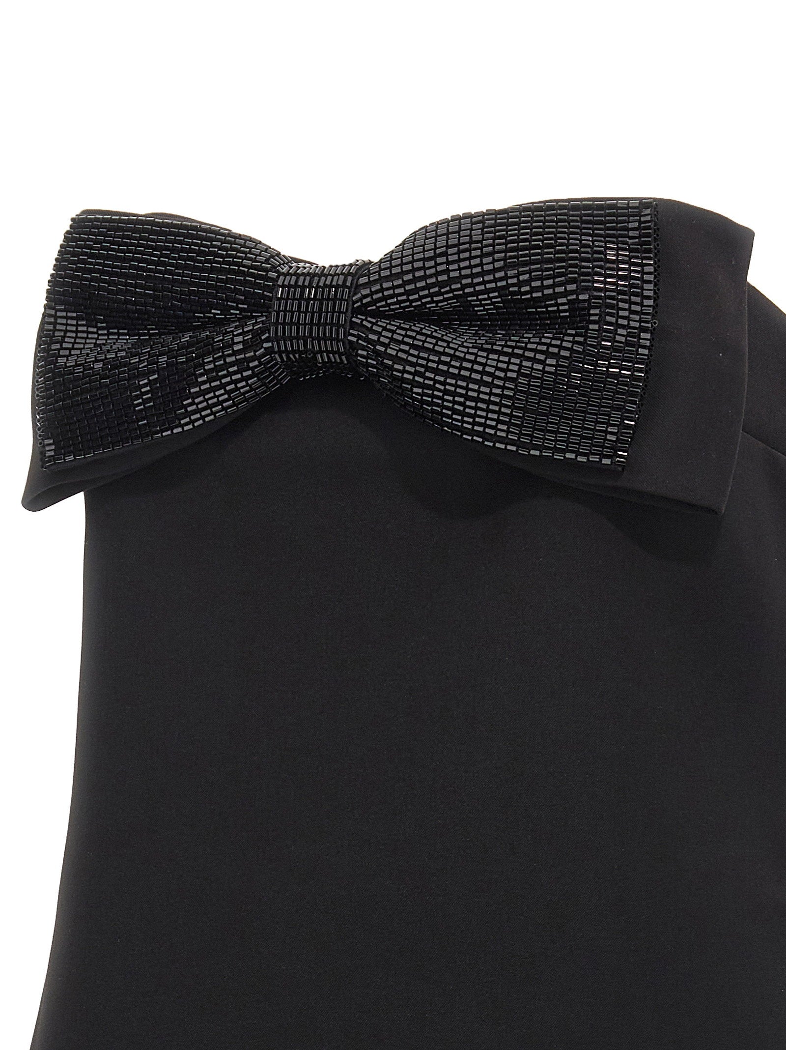 Self-Portrait Black Crepe Bandeau Top