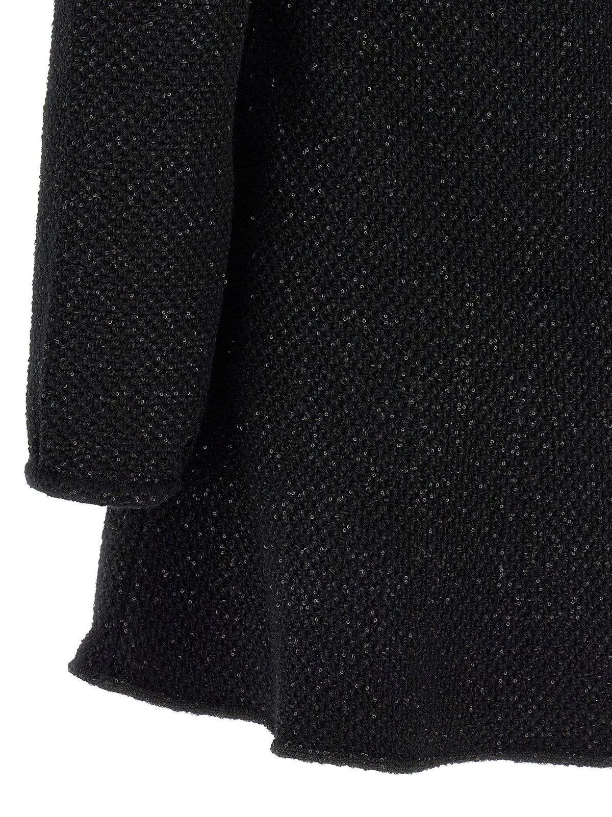 Self-Portrait Black Sequin Knit Mini Dress