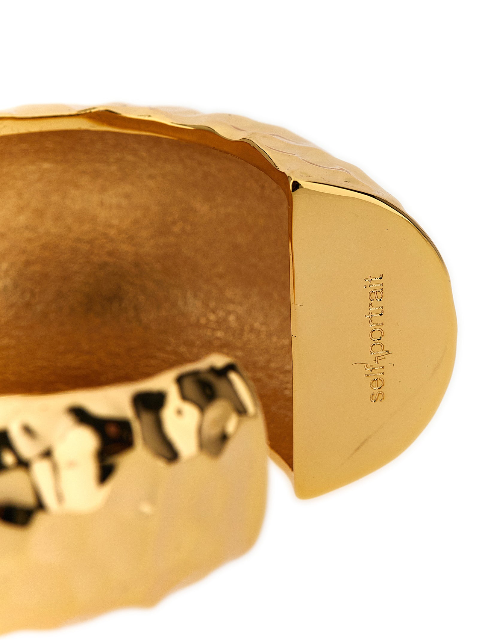 Self-Portrait Hammered Gold Cuff Bracelet