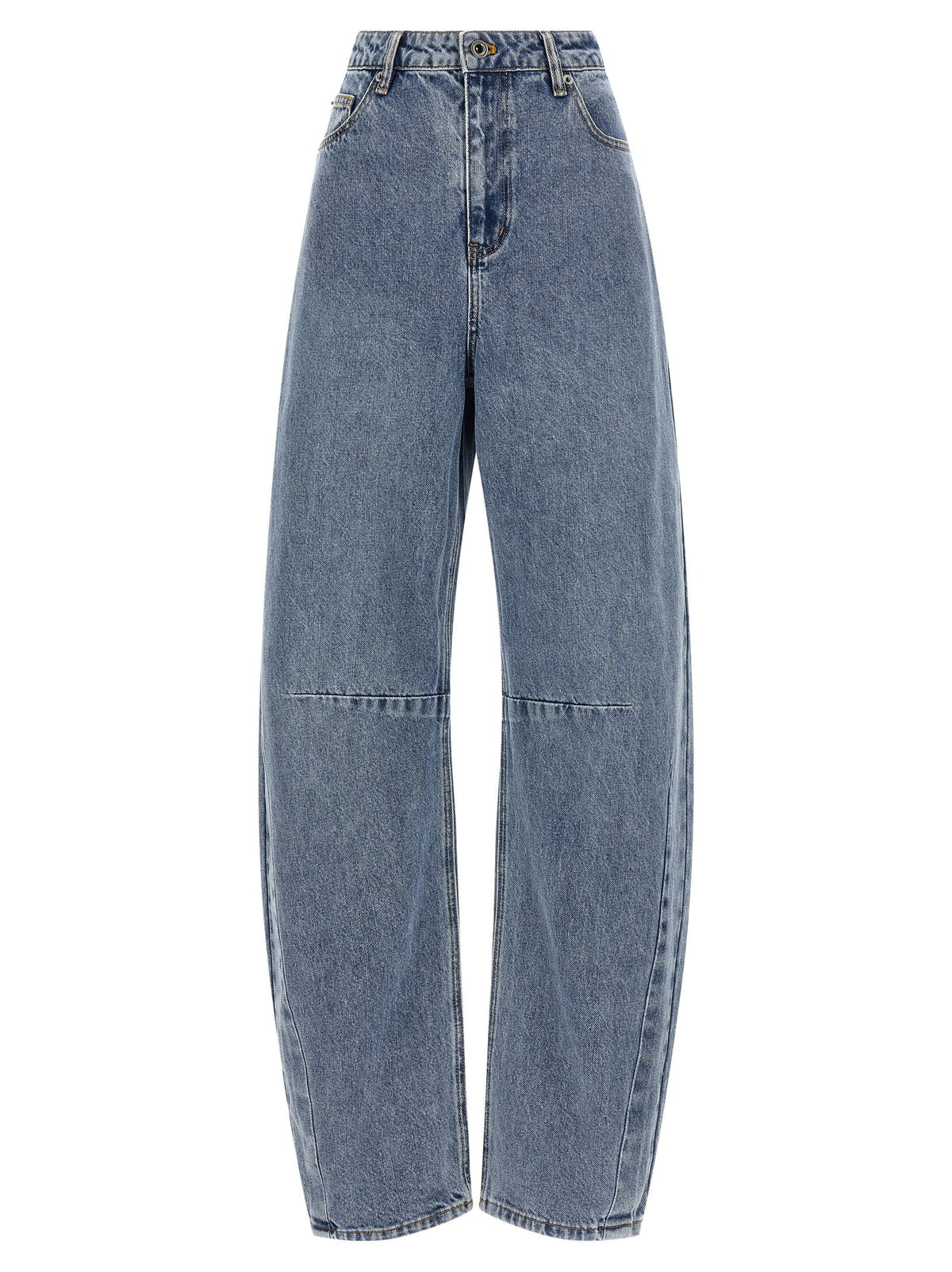 Self-Portrait Blue Barrel Leg Jeans