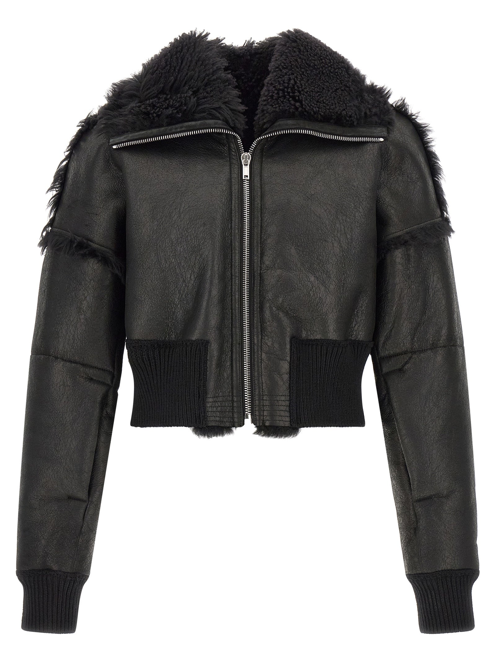 Rick Owens Flight Jkt Cropped Bomber Jacket