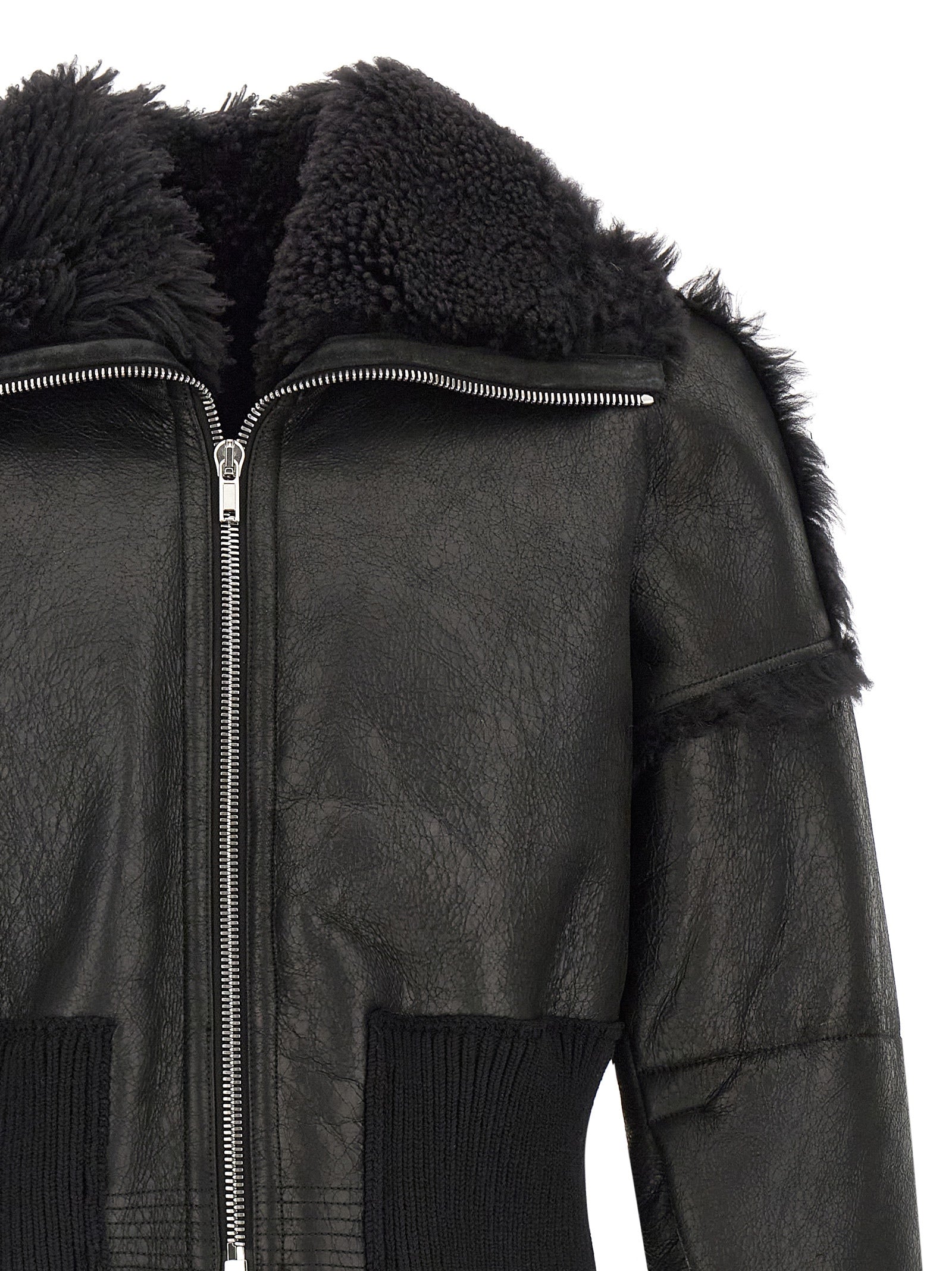 Rick Owens Flight Jkt Cropped Bomber Jacket