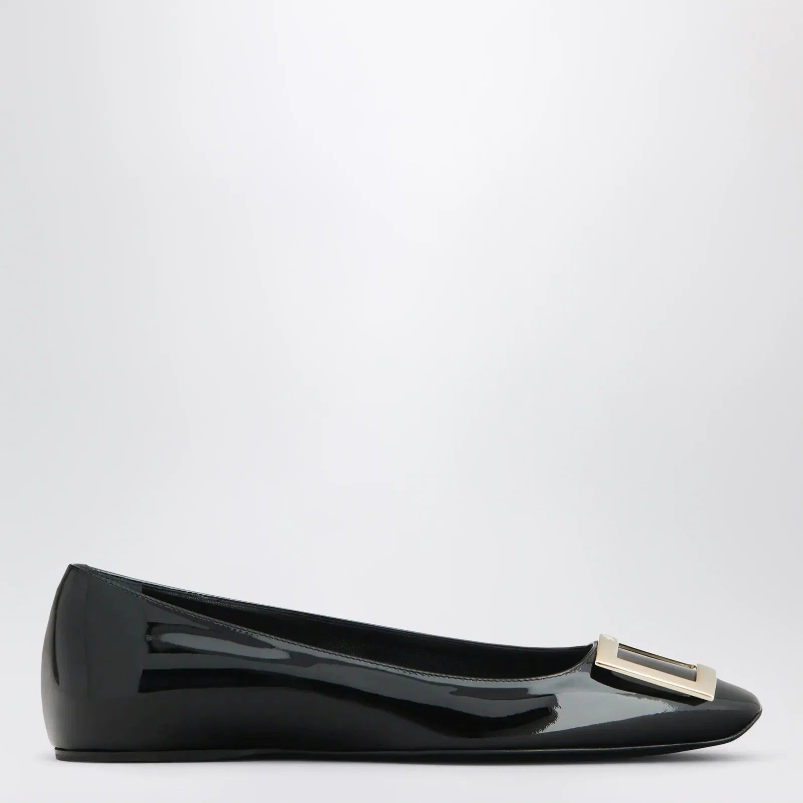 ROGER VIVIER Black patent leather ballet flats