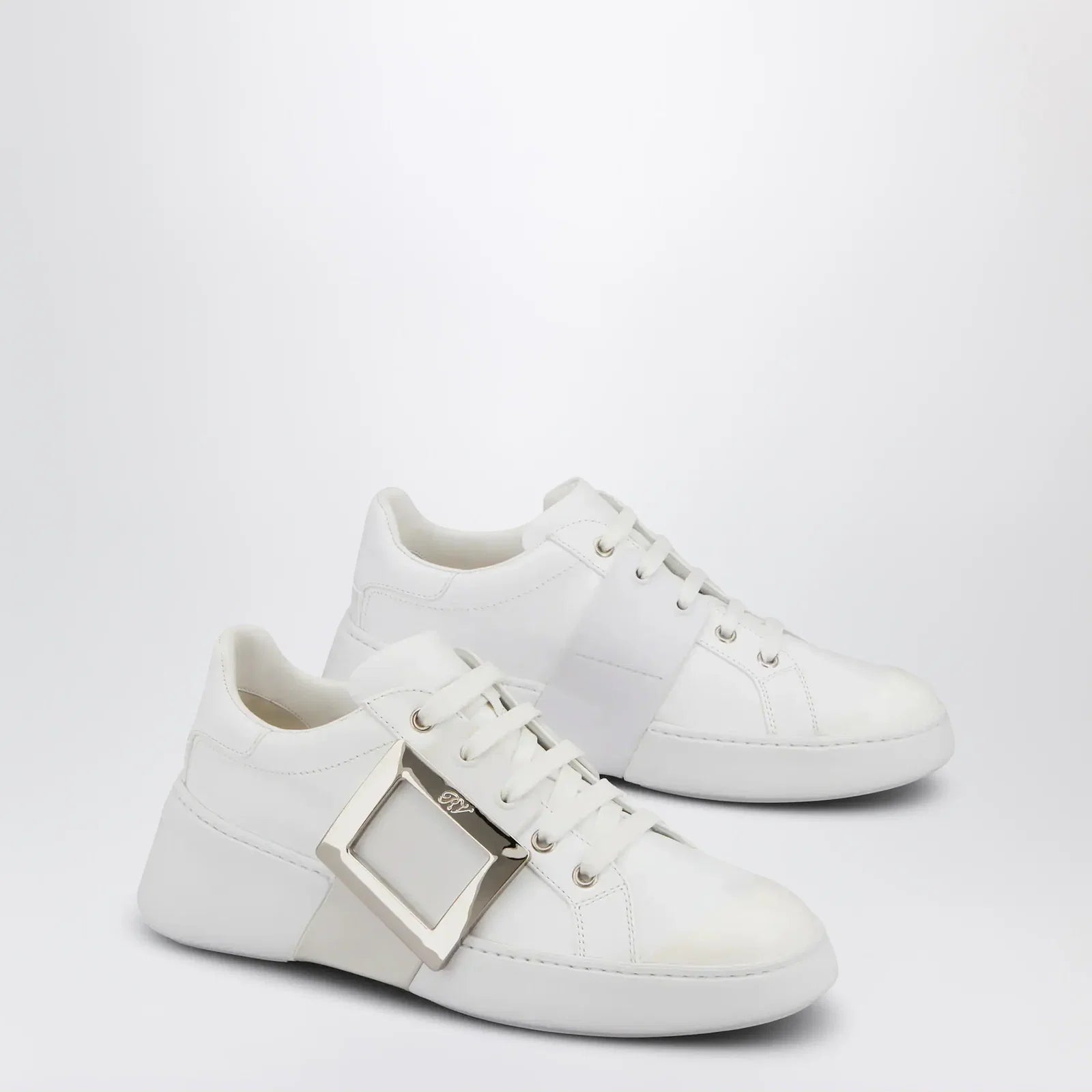 ROGER VIVIER Viv' Skate sneakers in white leather