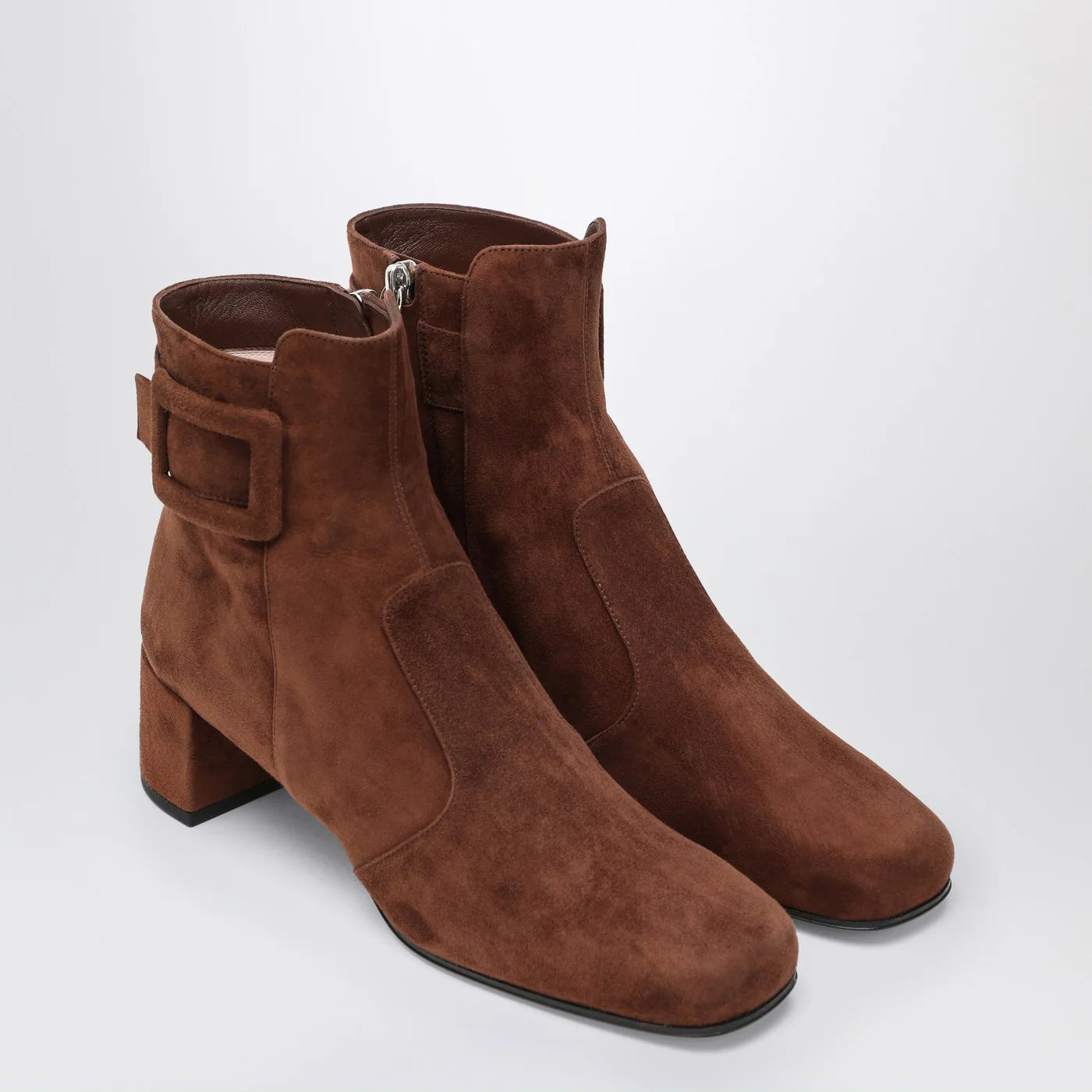 ROGER VIVIER Très Vivier ankle boots in brown suede