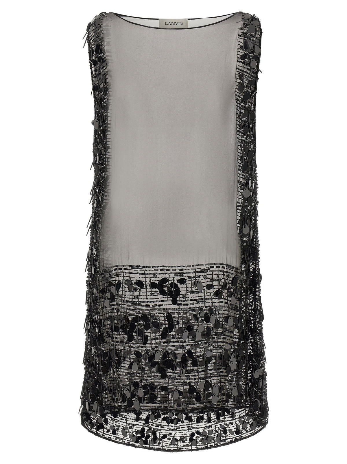 Lanvin Embroidered Silk Tunic Dress