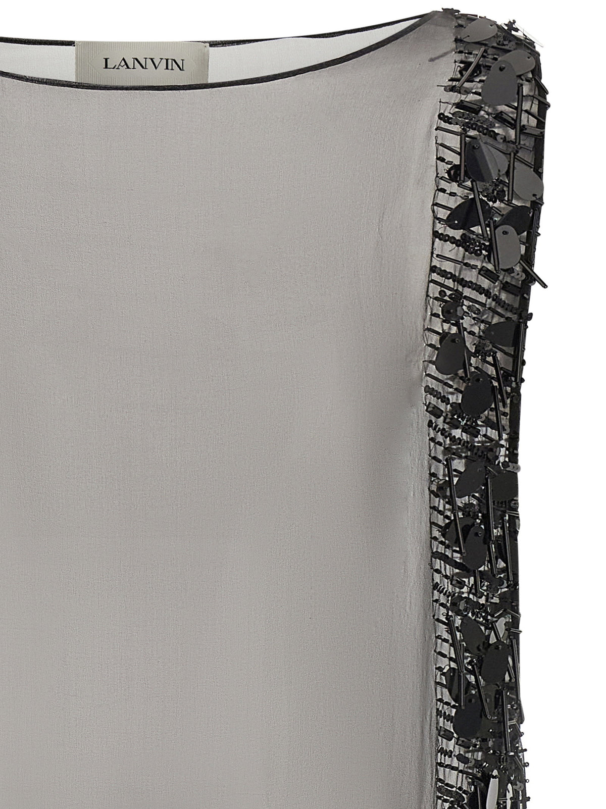 Lanvin Embroidered Silk Tunic Dress
