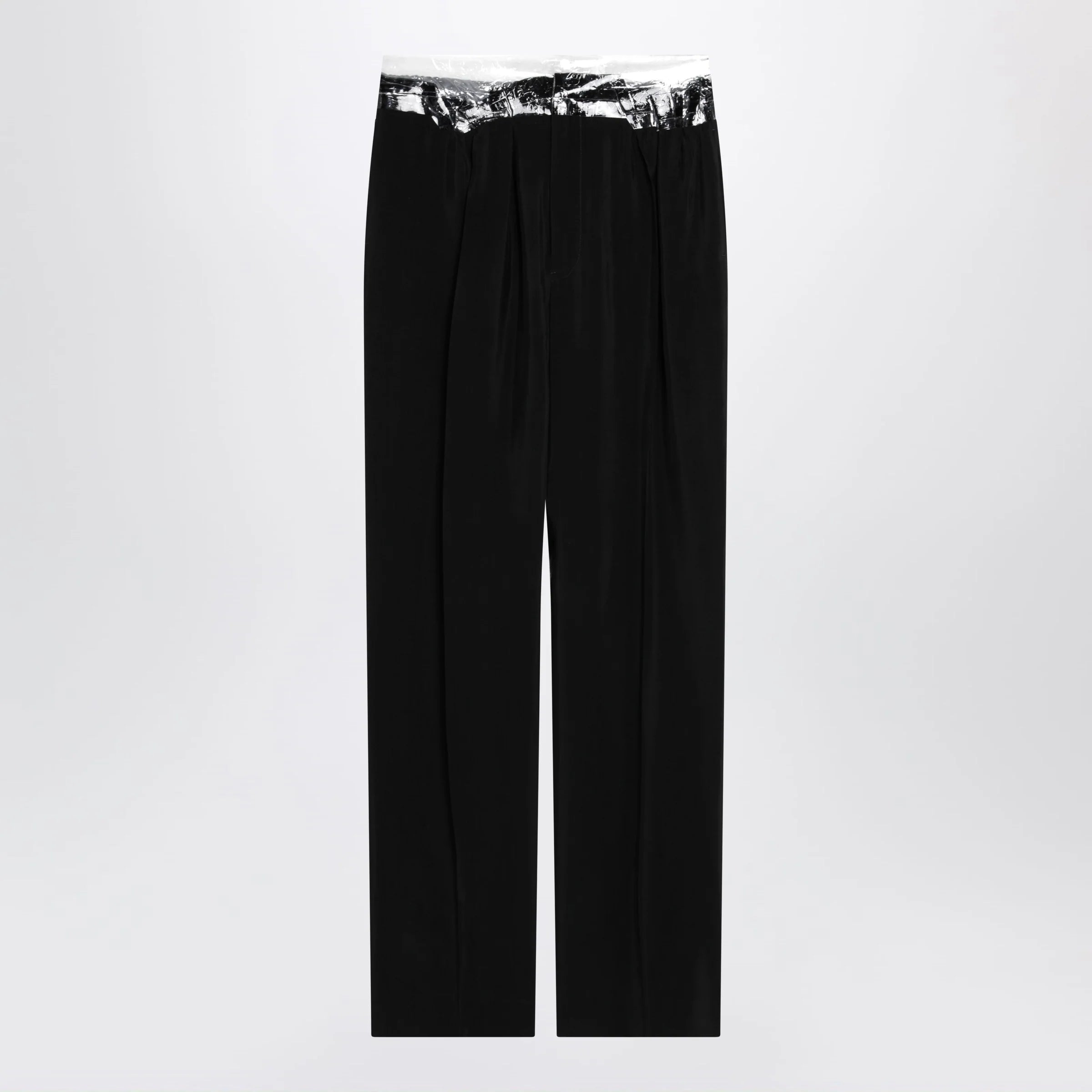 Maison Margiela Black pants with tape-detail waistband