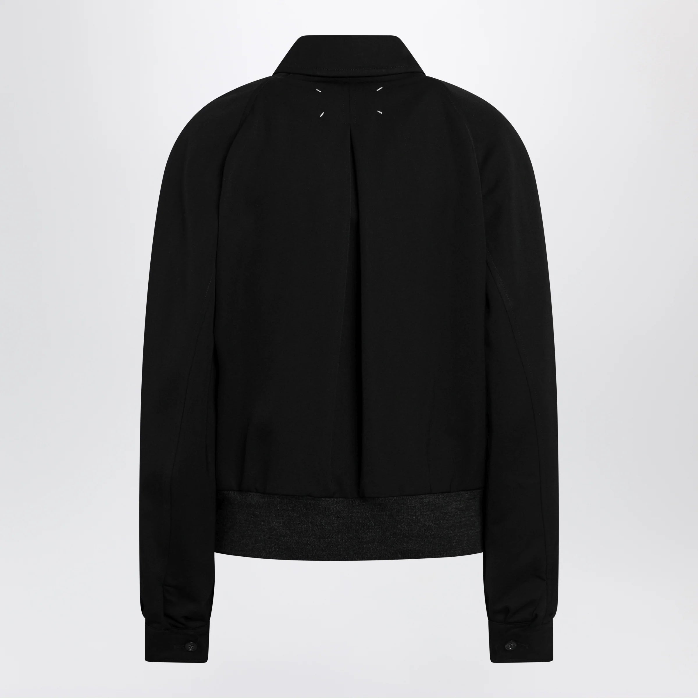 Maison Margiela Black zip-up jacket in virgin wool