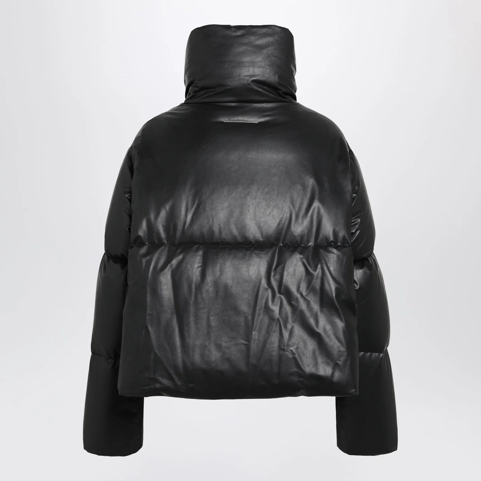 MM6 Maison Margiela Short padded faux leather jacket in black