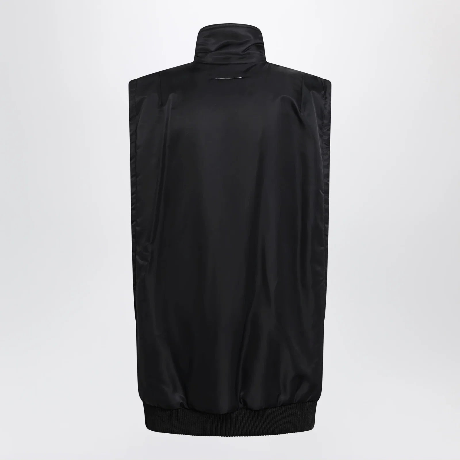 MM6 Maison Margiela Black Nylon Zip-Up Vest
