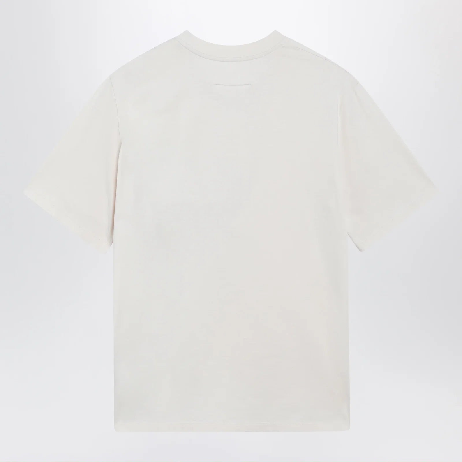 MM6 Maison Margiela Écru draped T-shirt with logo patch