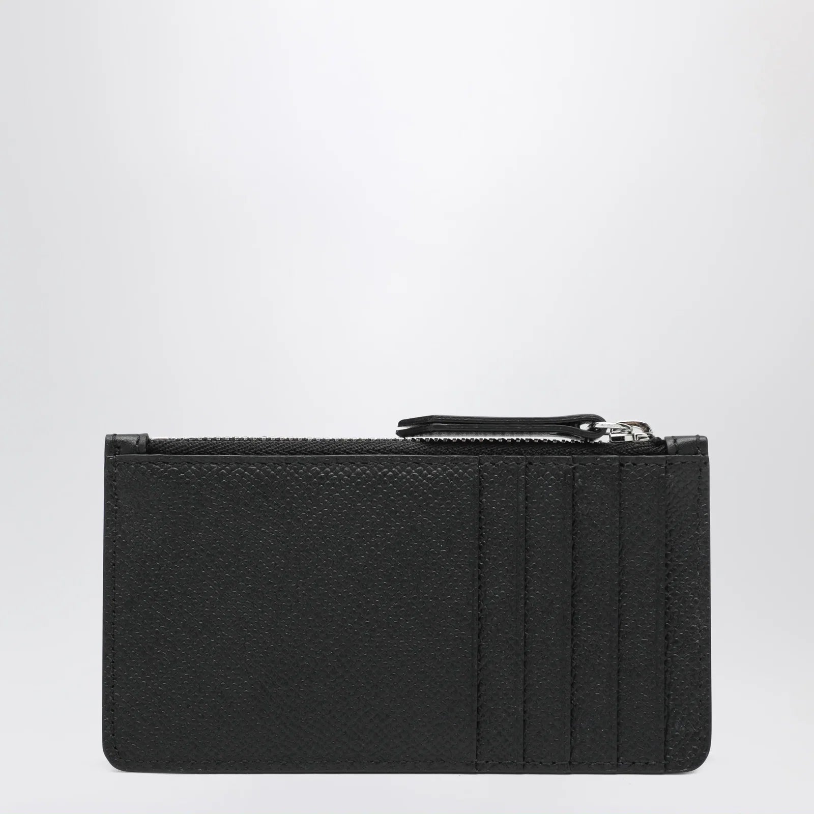 Maison Margiela Black Four Stitches Zip Card Holder